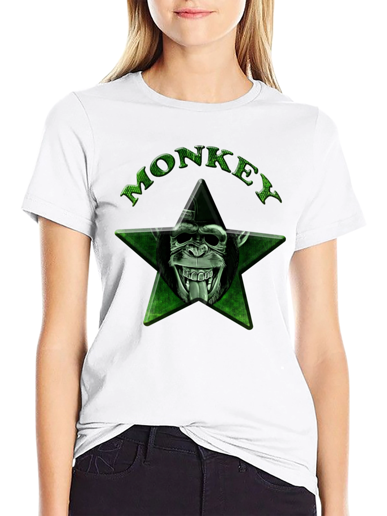 Black Monkey Star Graphic Tee - Black view 9