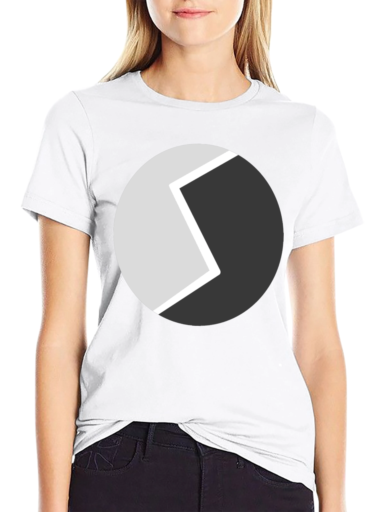 Abstract Circle Graphic Tee - Modern Black T-Shirt - 9