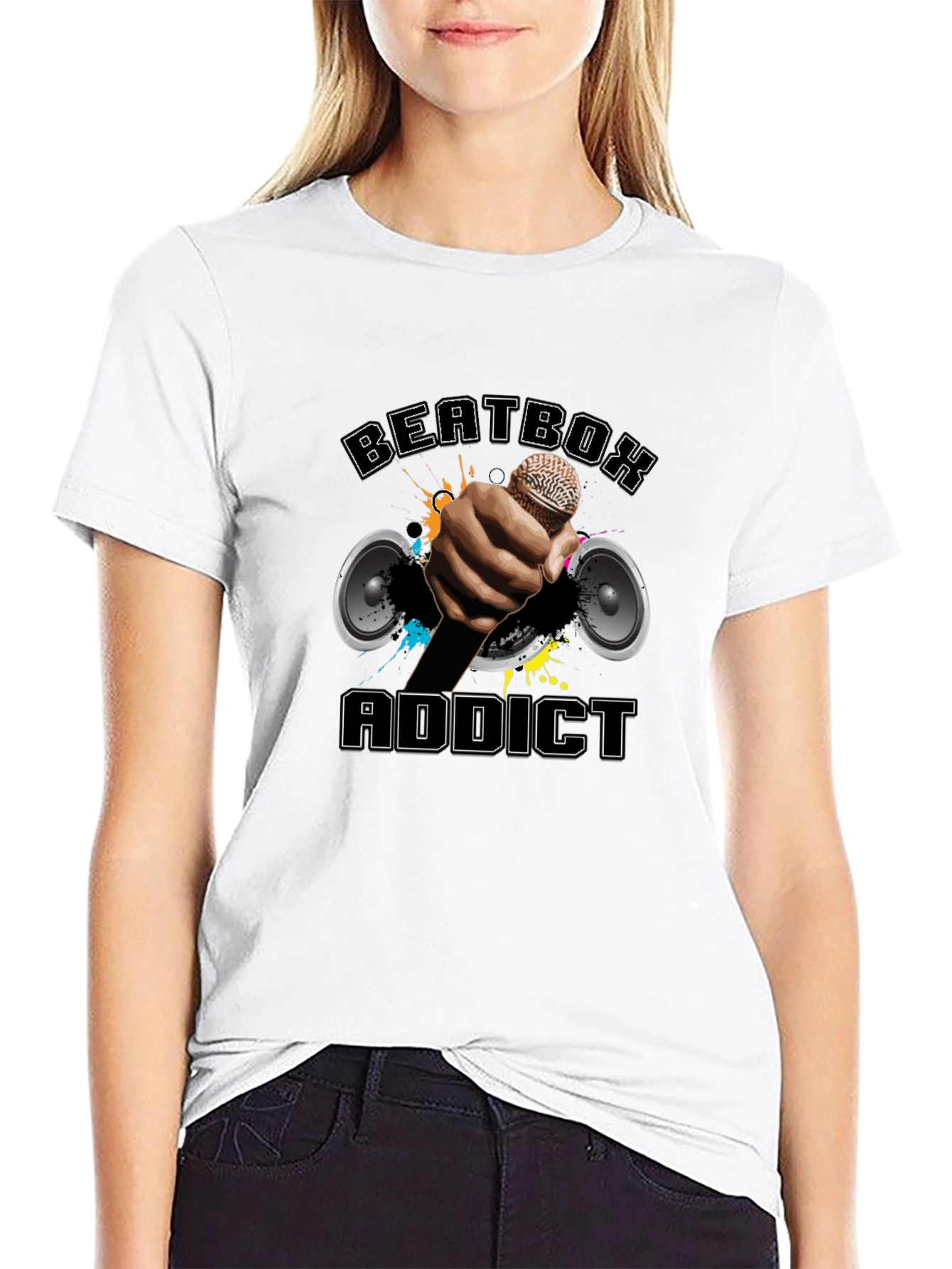 Black Beatbox Addict T-Shirt view 9