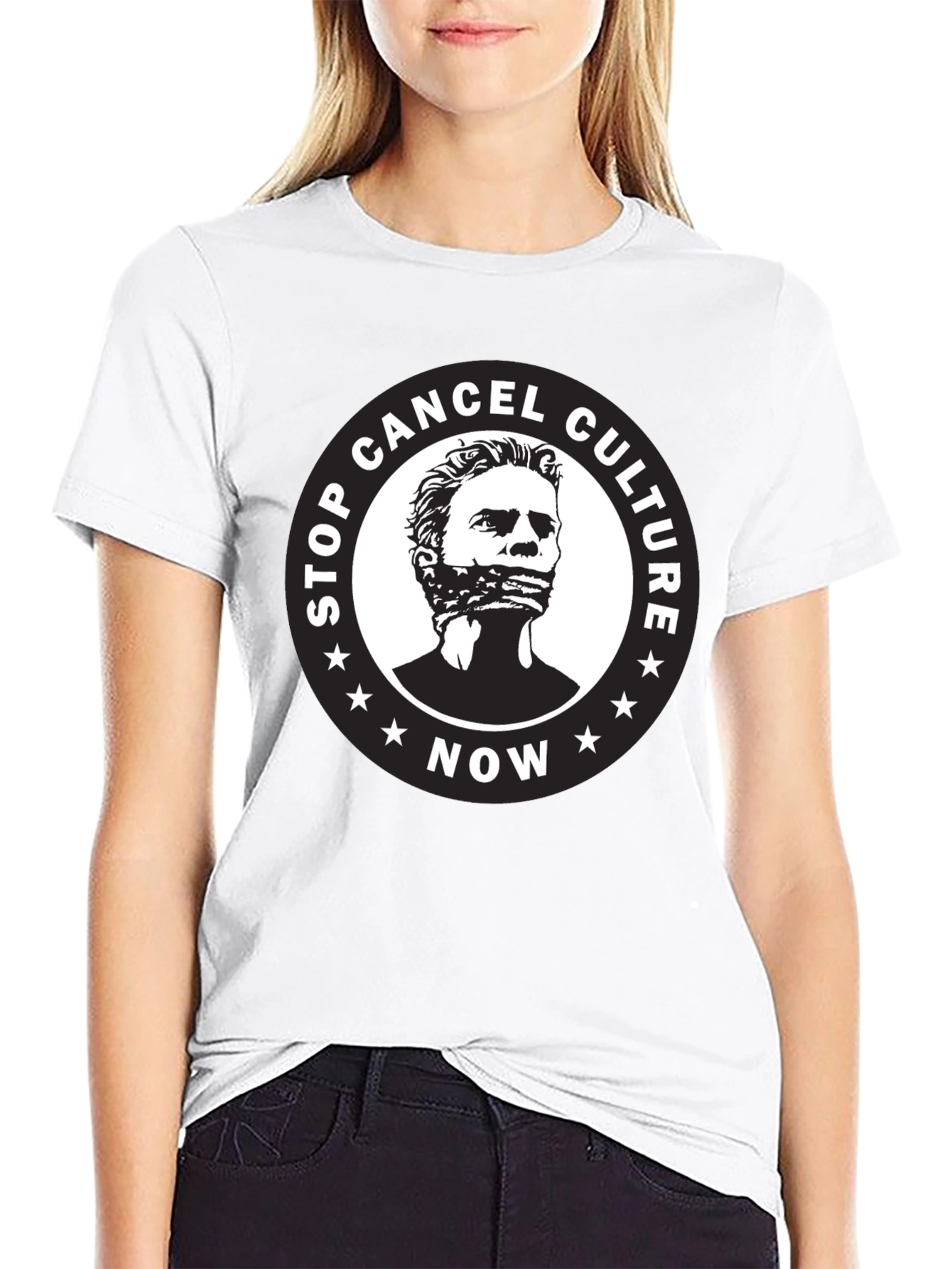 Black Stop Cancel Culture Graphic T-Shirt view 9