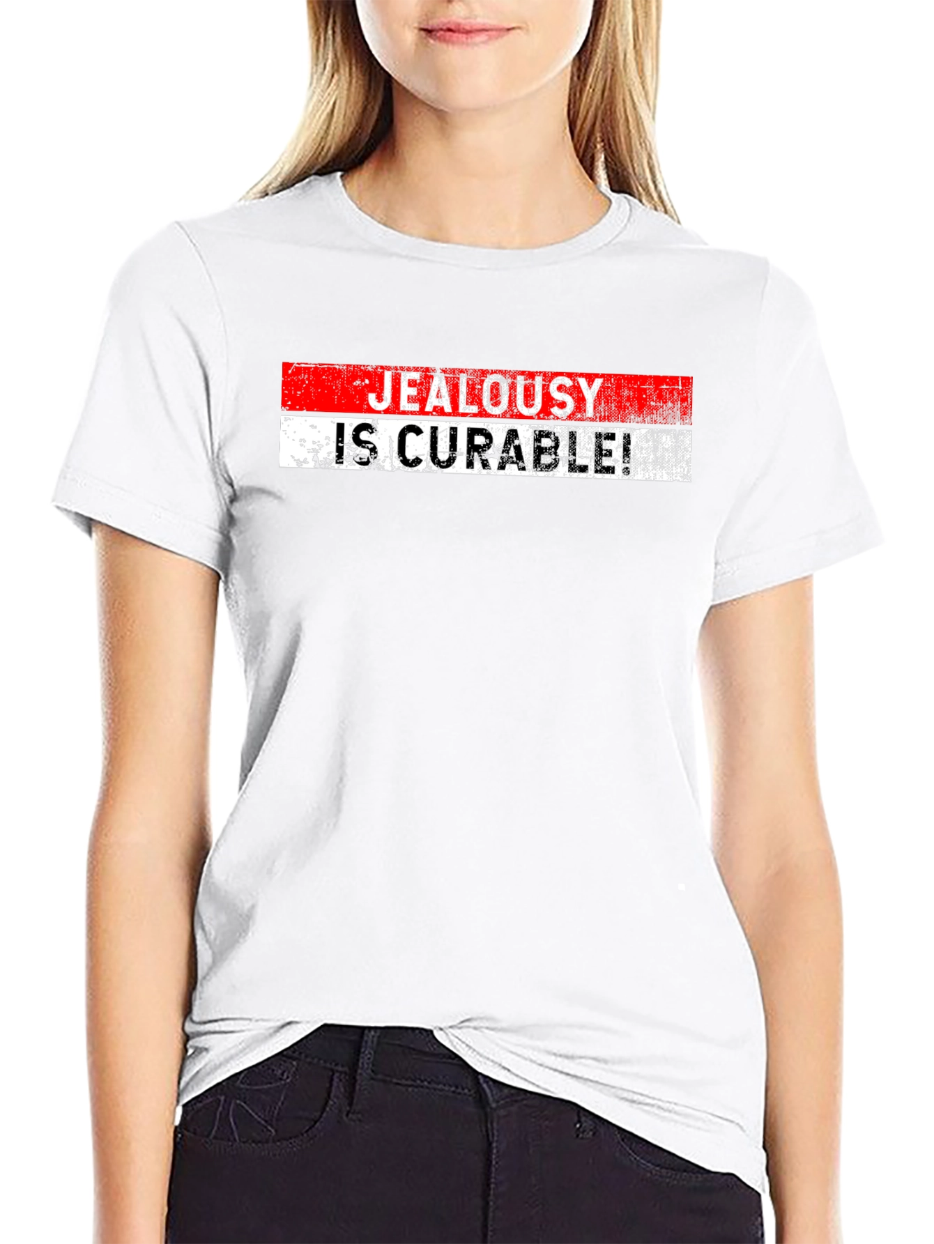 Black Jealousy Is Curable T-Shirt - Black view 9