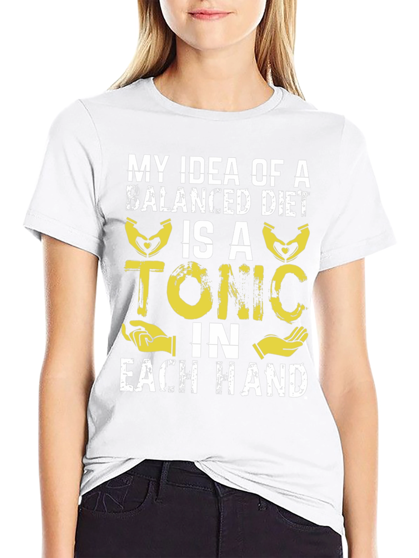 Black Balanced Diet Tonic T-Shirt - Funny Graphic Tee view 9