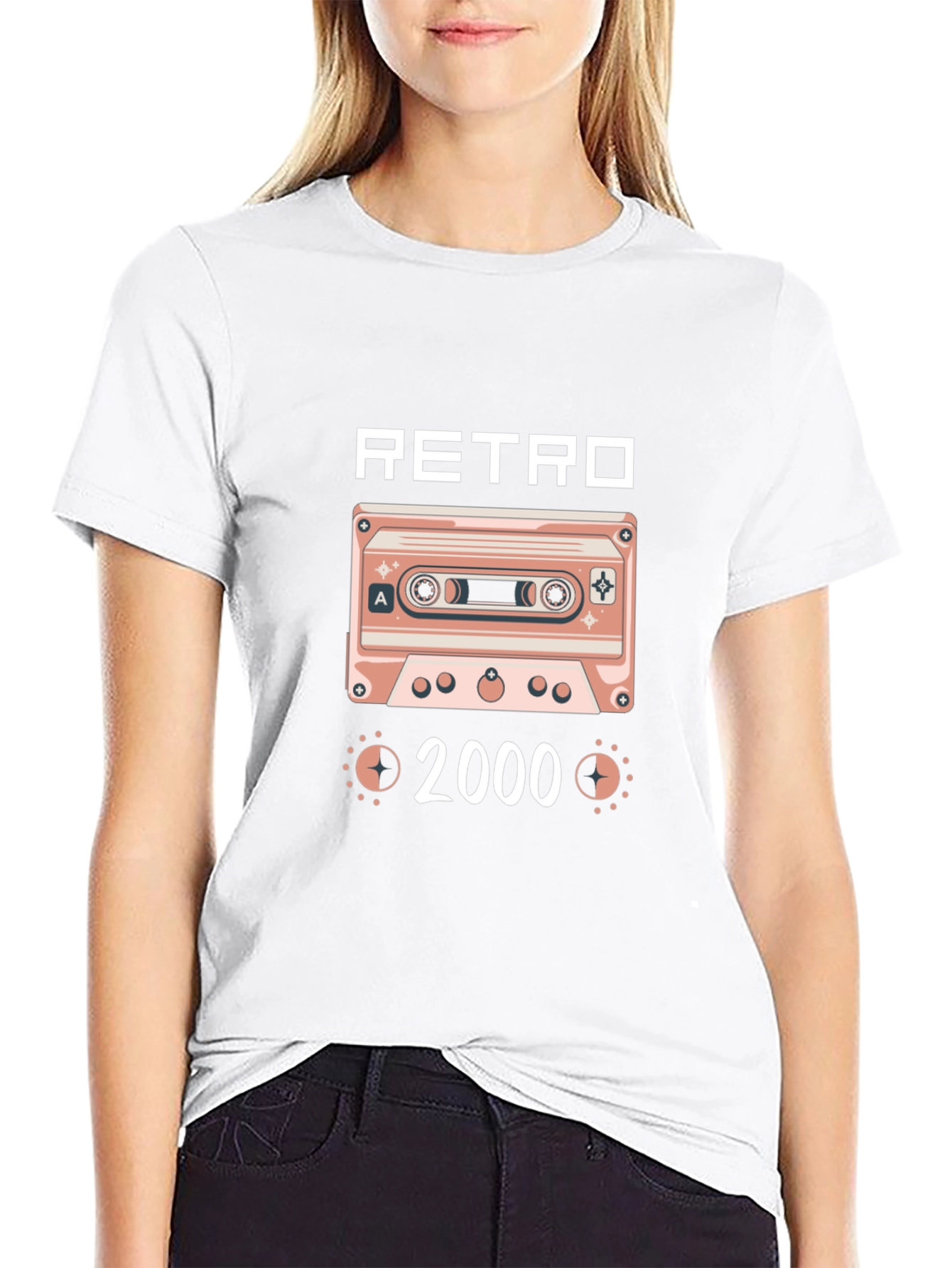 Retro 2000s Cassette Tape Graphic Tee - 9
