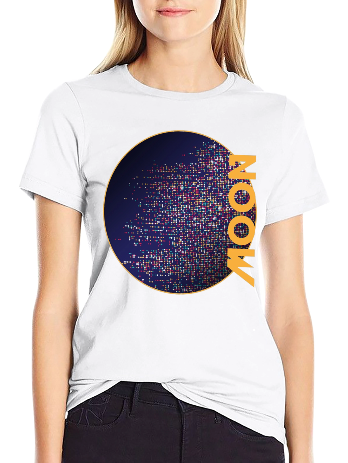 Black Moon Graphic Black T-Shirt view 9