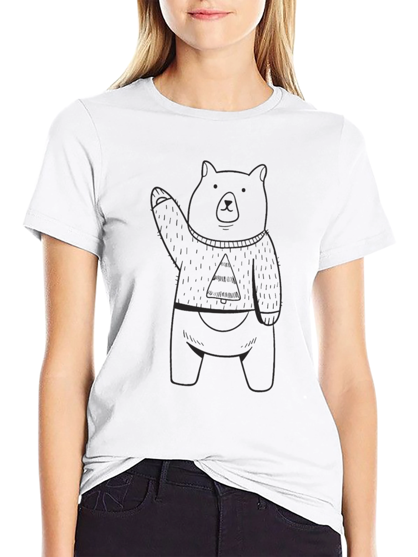 Black Bear Graphic Tee - Casual Black T-Shirt view 9
