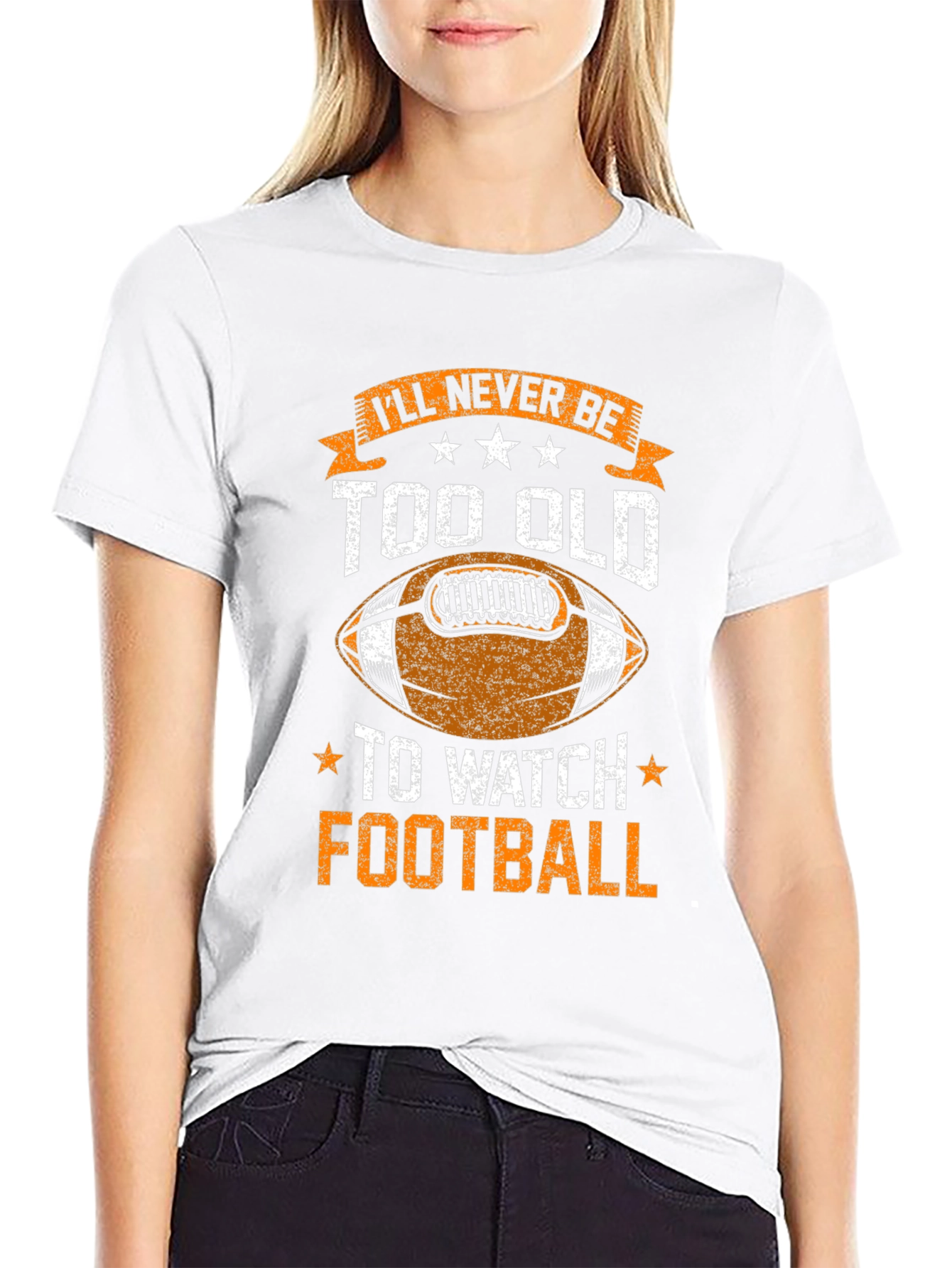 Black Football Fan T-Shirt - Never Too Old view 9