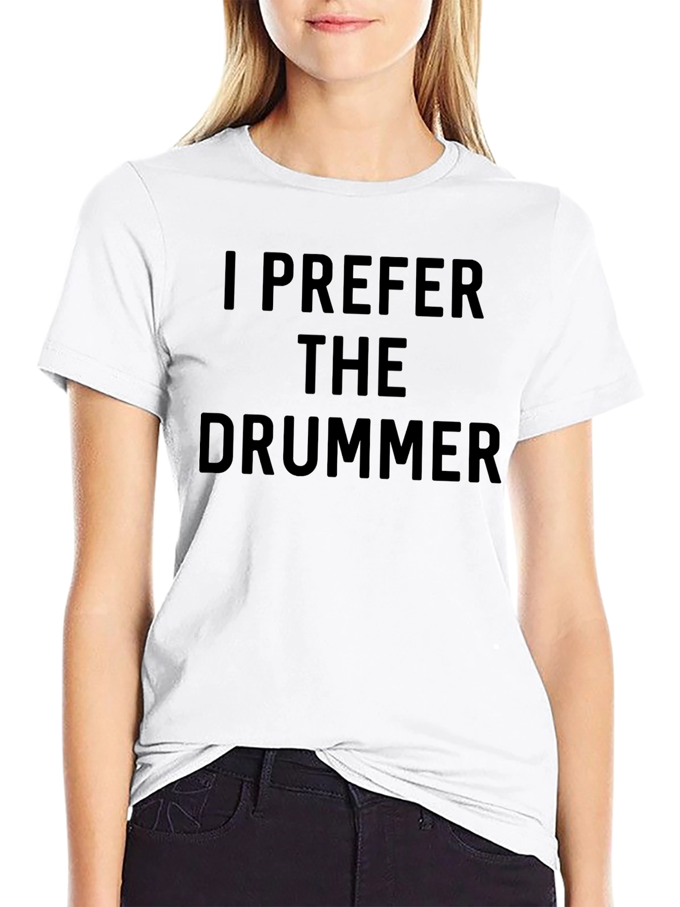 Black I Prefer the Drummer Graphic Tee - Black view 9