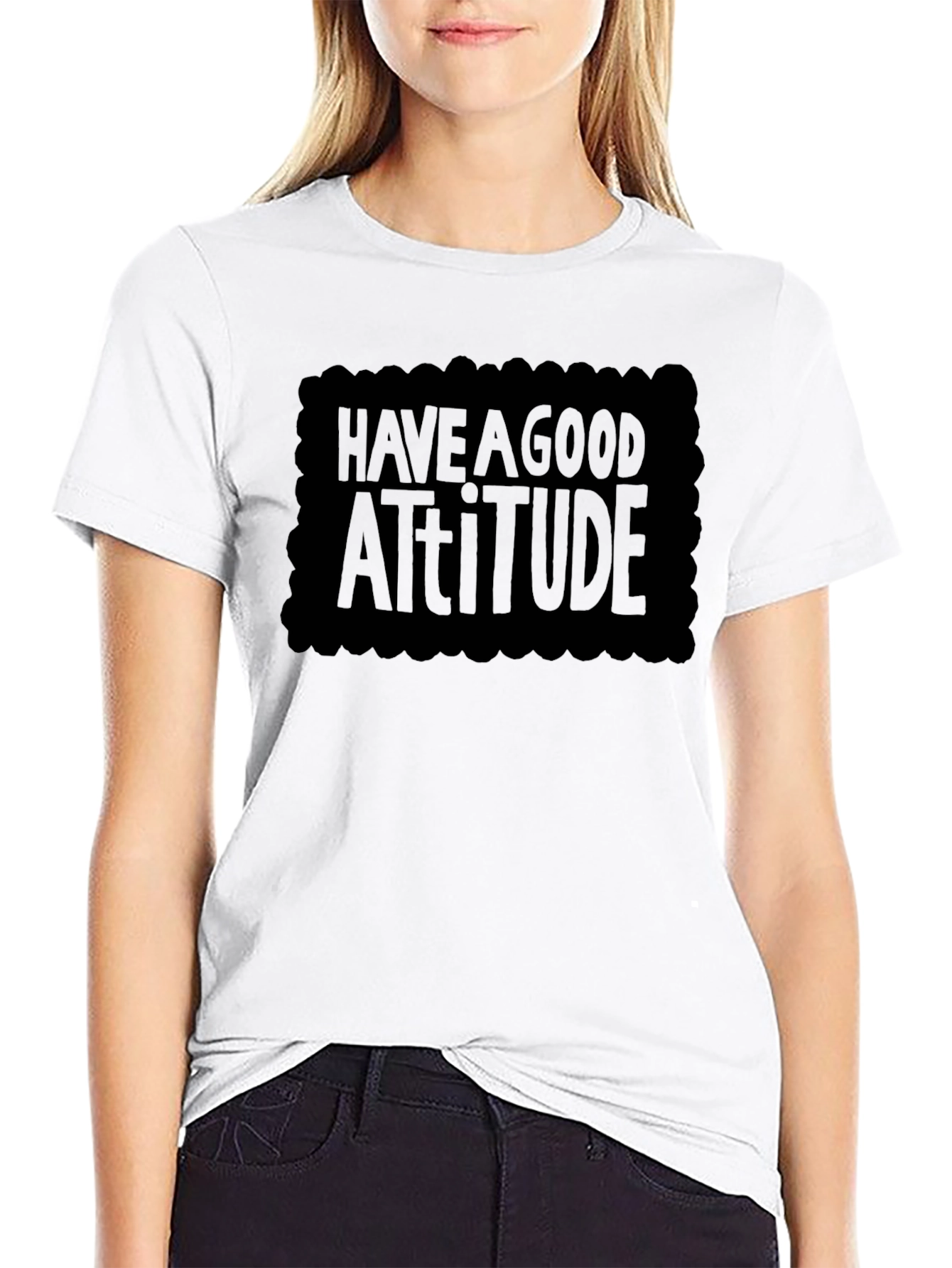 Black Have a Good Attitude T-Shirt view 9