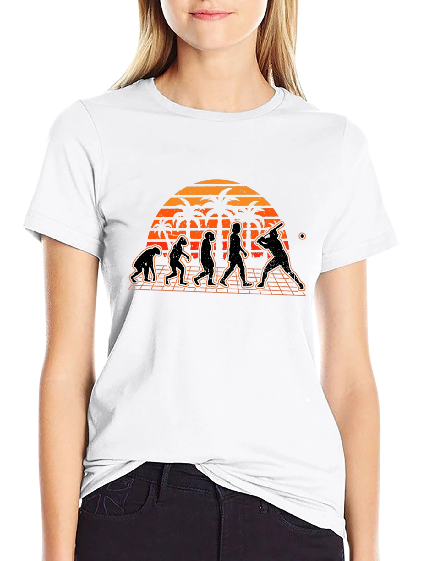 Black Evolution of Baseball T-Shirt view 9