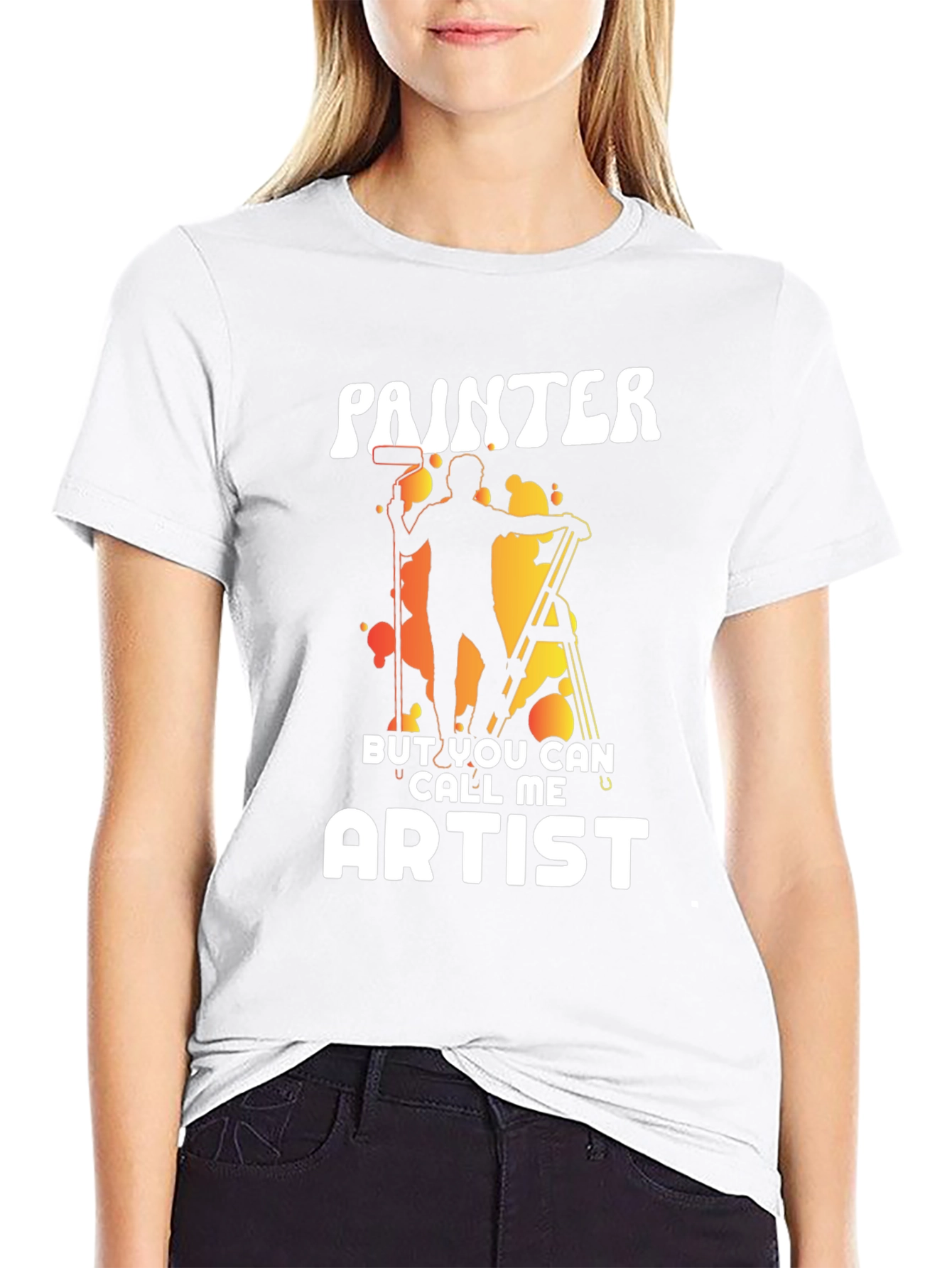 Black Painter or Artist Funny Graphic T-Shirt view 9