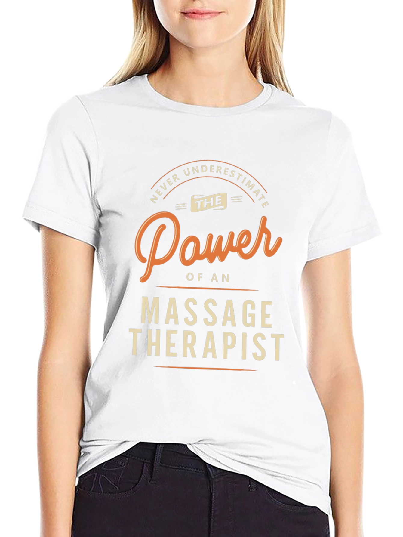 Massage Therapist Power Graphic Tee - Black Cotton - 9