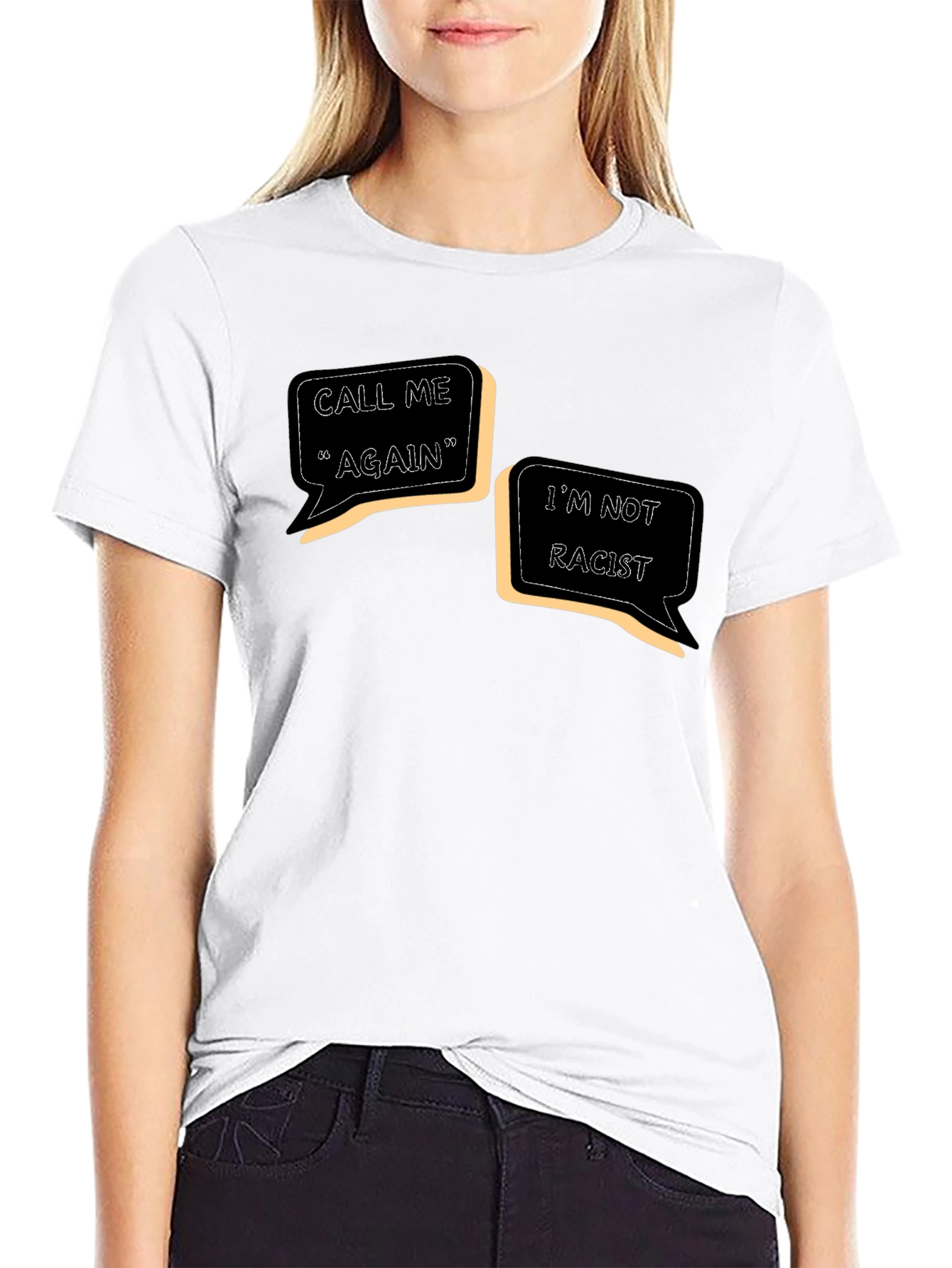 Black Call Me Again, I'm Not Racist - Graphic T-Shirt view 9