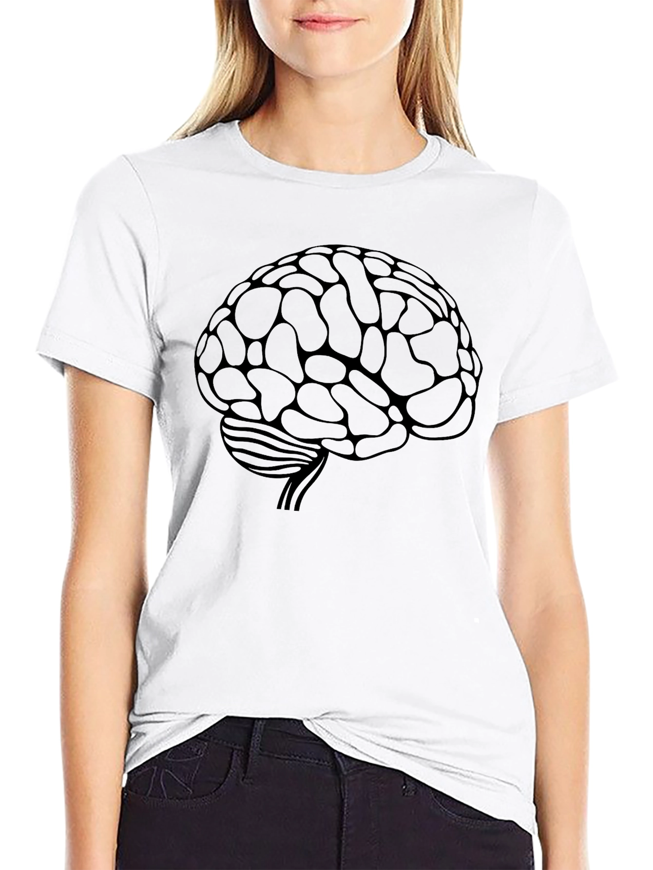 Black Brain Graphic T-Shirt - Smart Casual Tee view 9