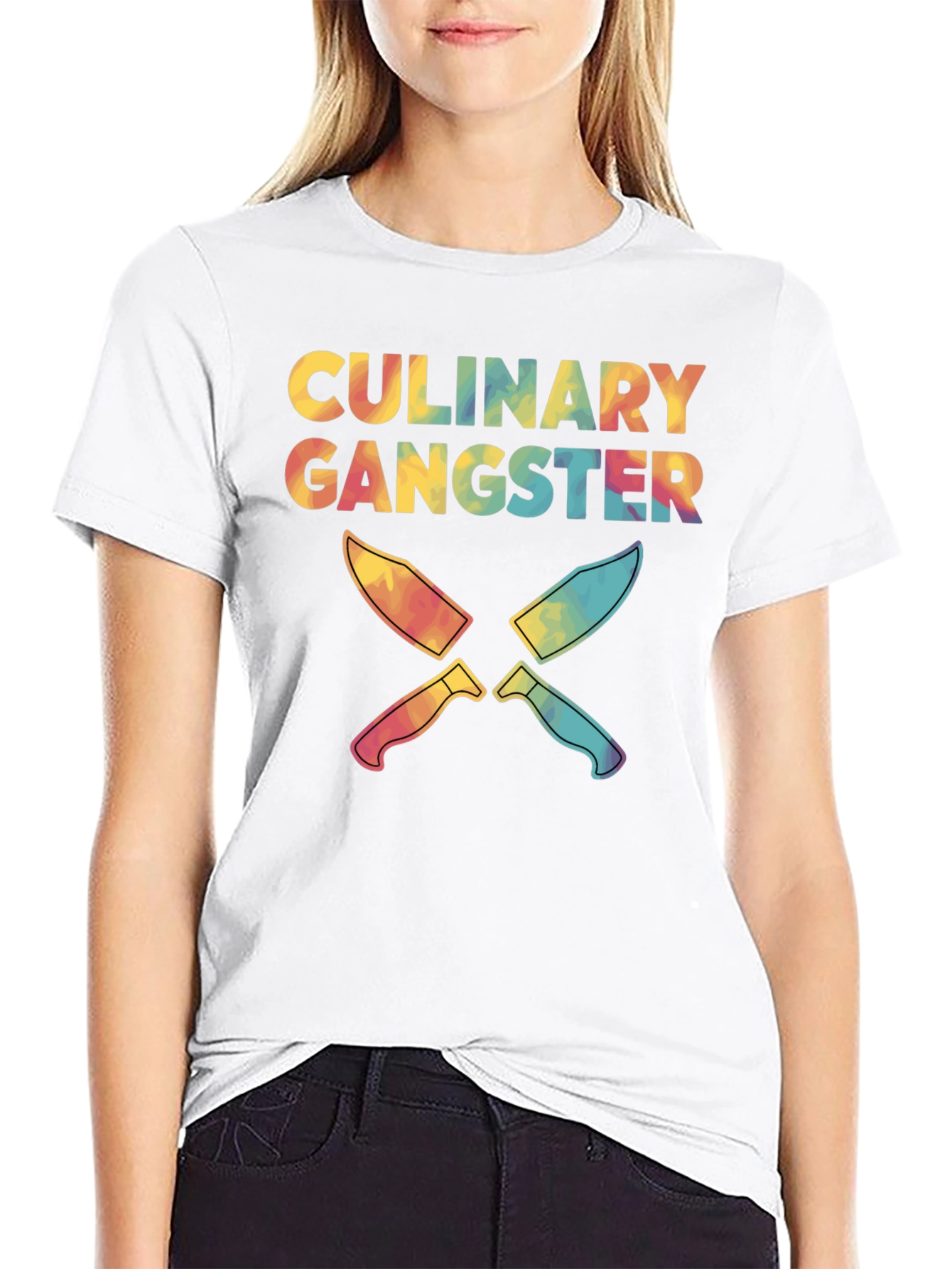 Black Culinary Gangster Tie Dye T-Shirt view 9