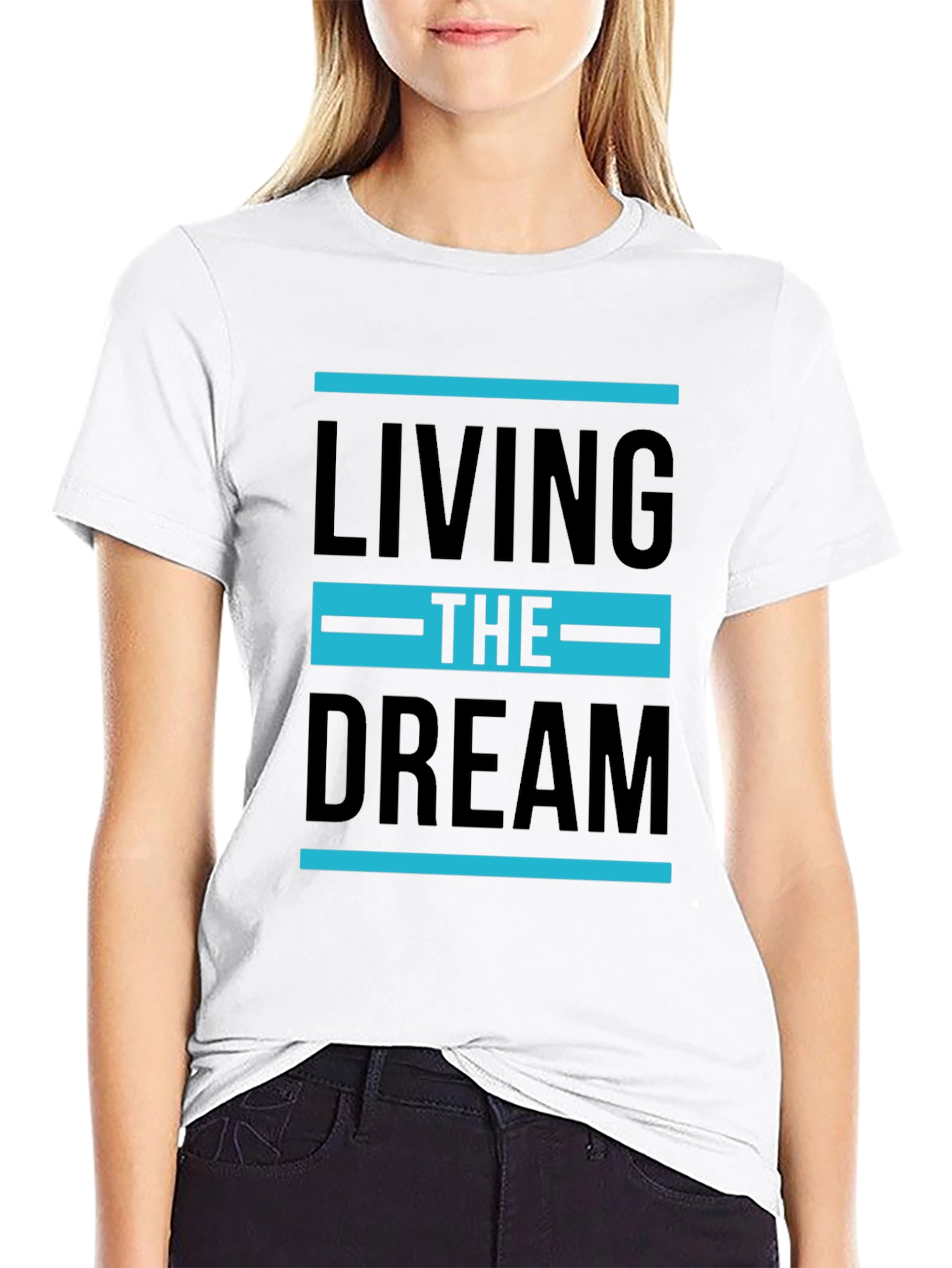 Black Living the Dream Graphic T-Shirt - Stylish Tee view 9