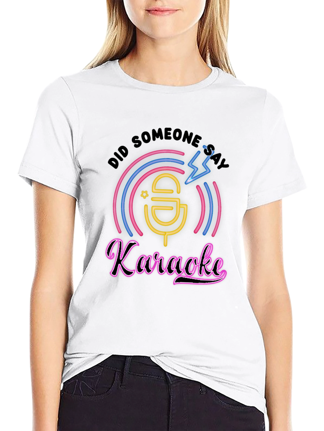 Black Karaoke T-Shirt - Did Someone Say Karaoke? view 9