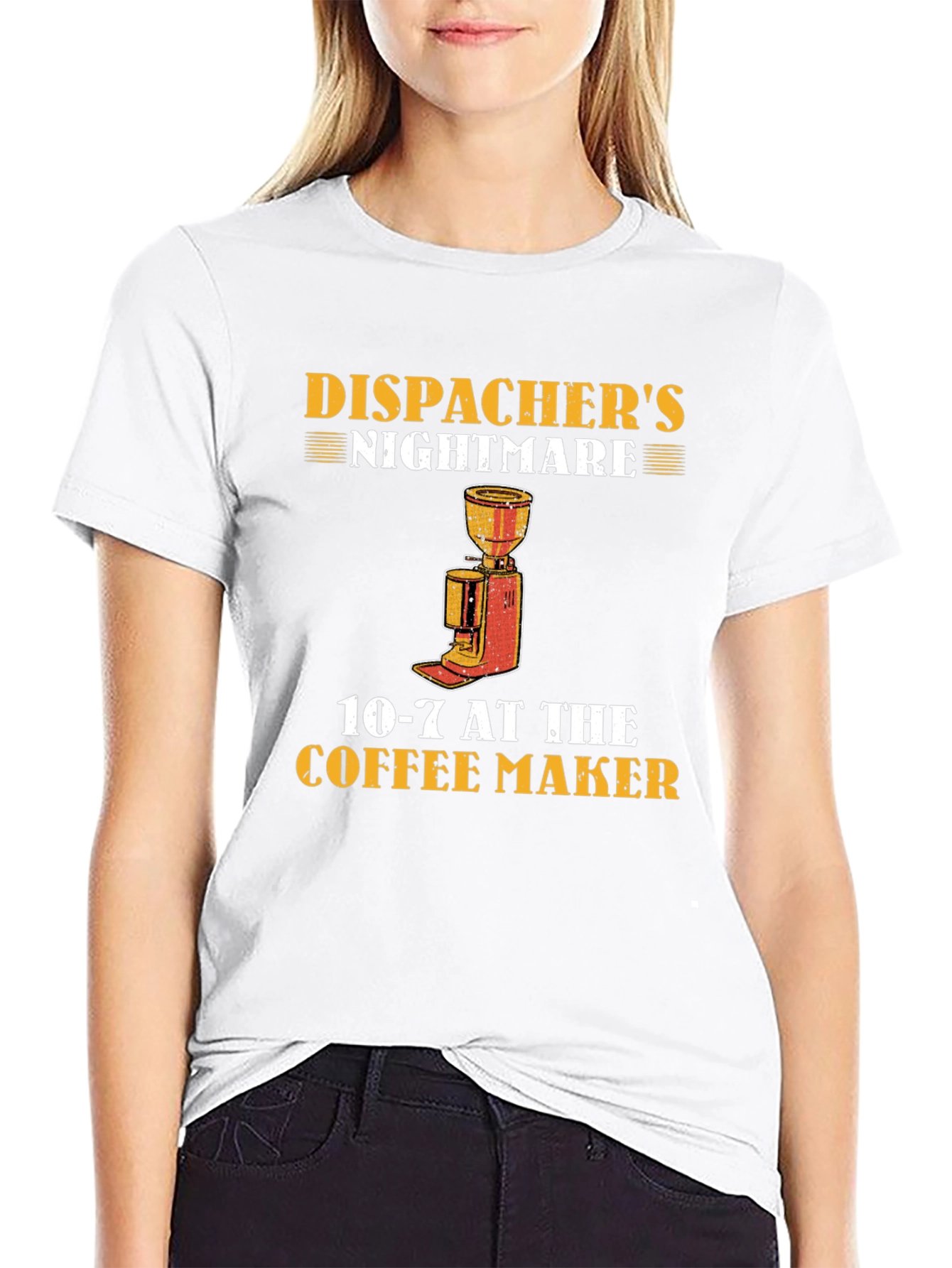 Black Dispatcher's Nightmare Coffee T-Shirt view 9