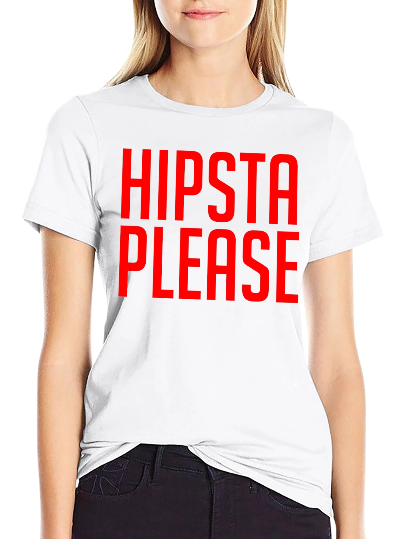 Black Hipsta Please Graphic Tee - Bold Statement T-Shirt view 9