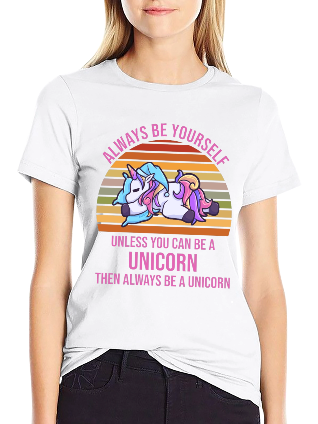 Black Unicorn Graphic Tee - Always Be Yourself view 9