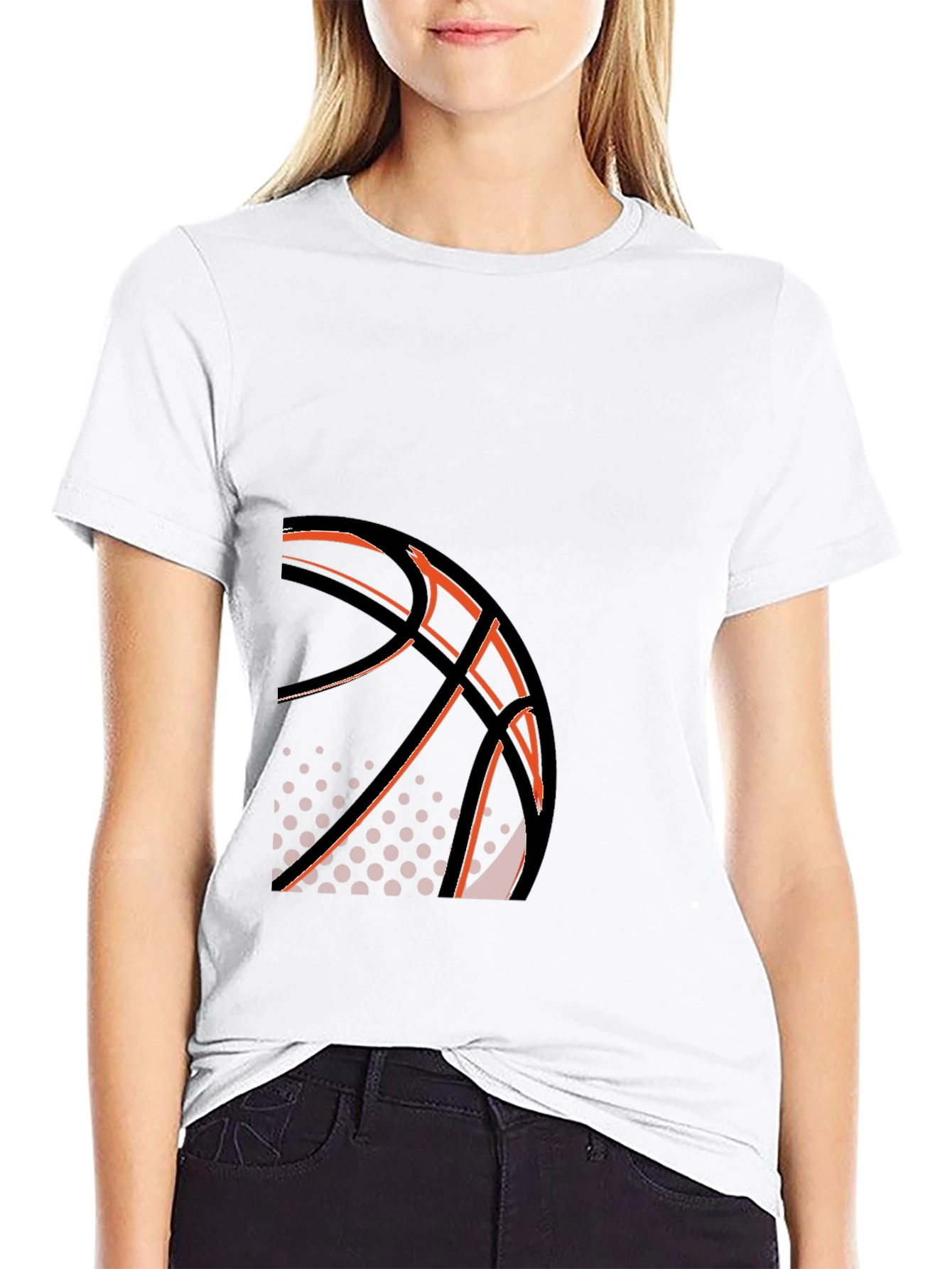 Black Basketball Graphic Tee - Stylish Black T-Shirt view 9