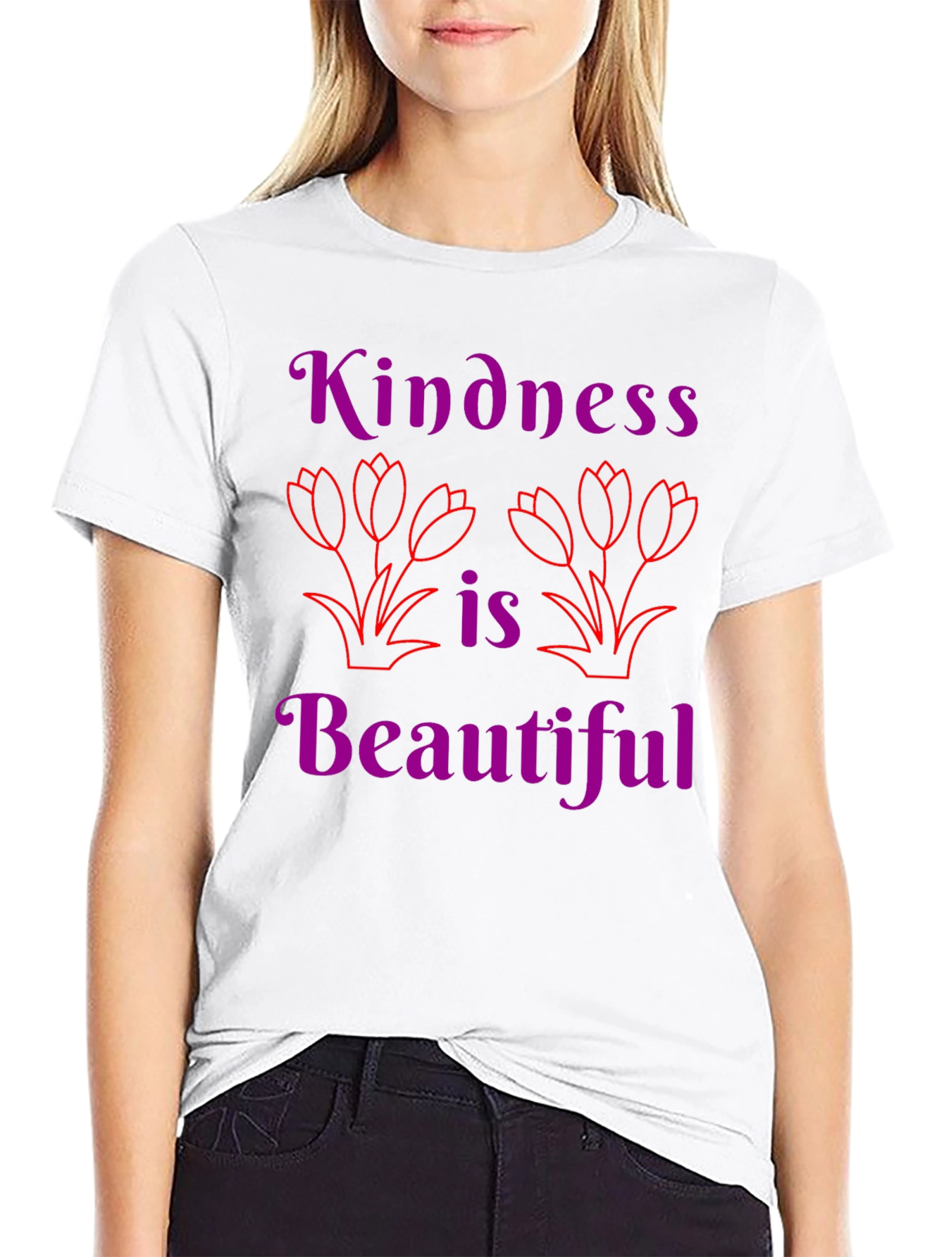 Black Kindness is Beautiful Graphic Tee view 9