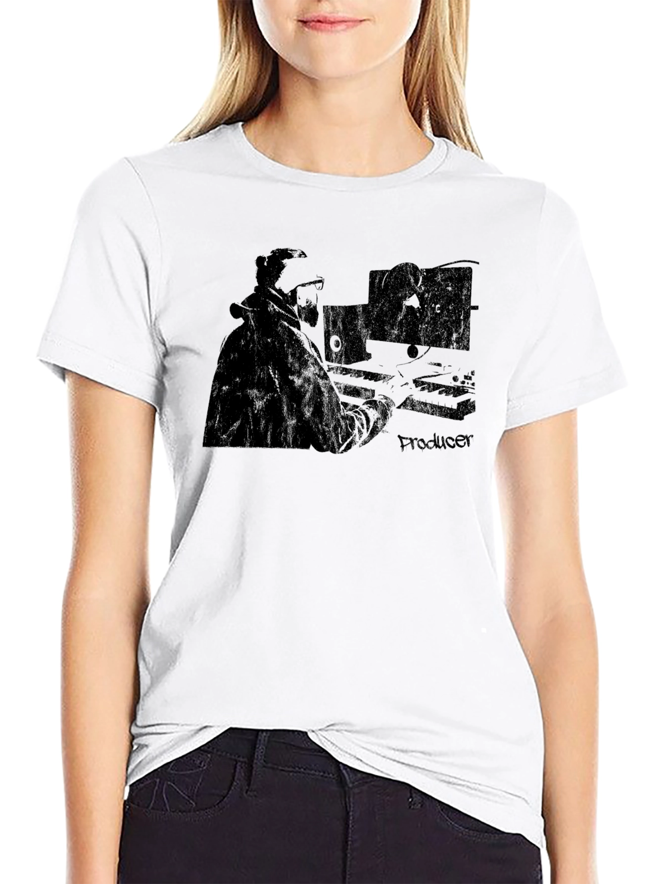 Black Producer Graphic T-Shirt - Black Music Studio Tee view 9
