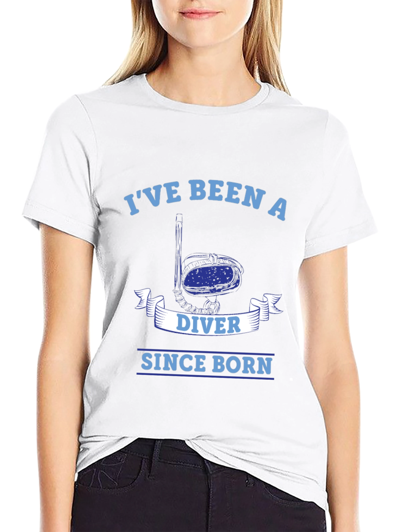 Black Diver Since Born T-Shirt - Scuba Diving Gift view 9