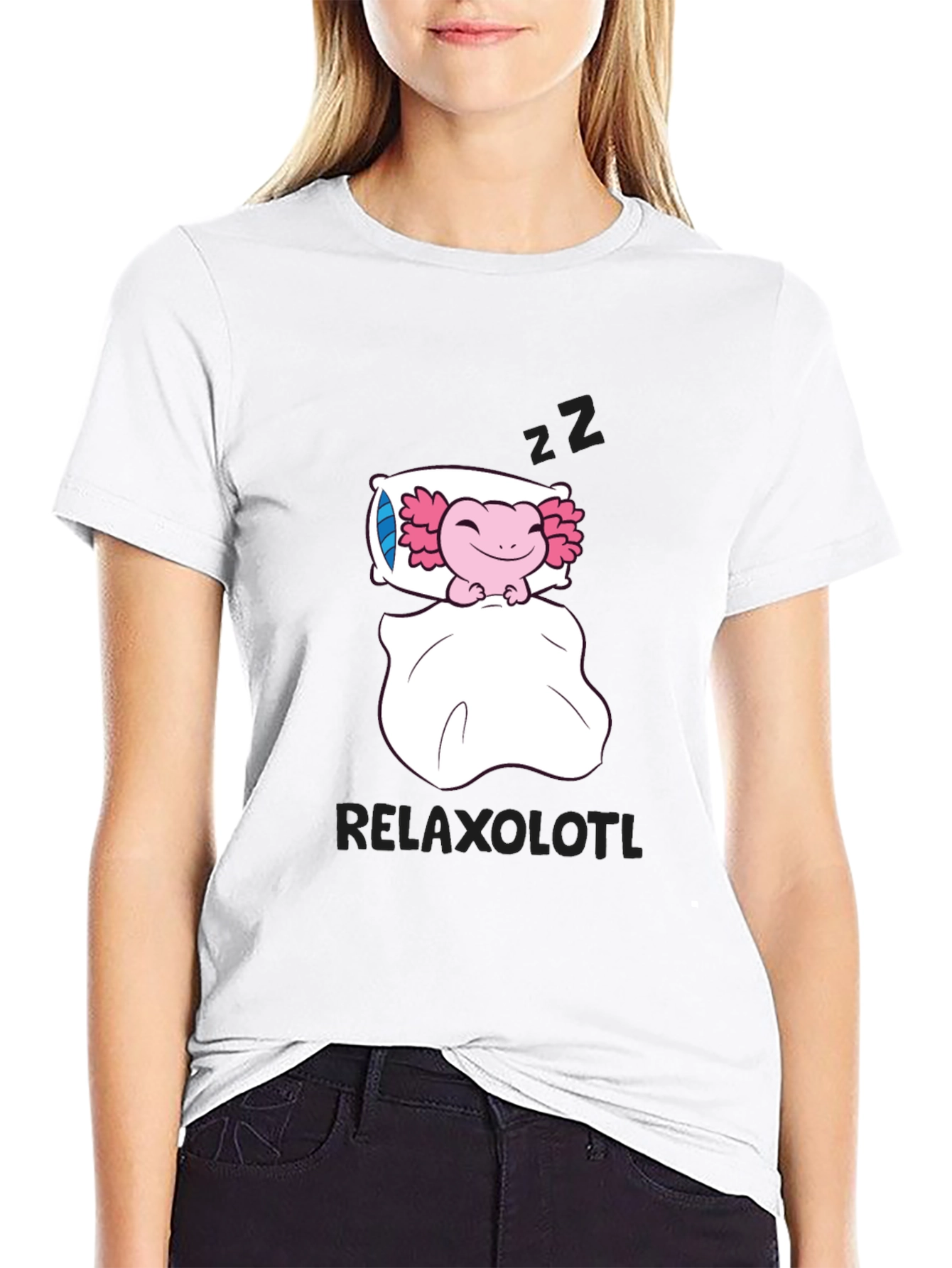 Relaxolotl T-Shirt: Sleepy Axolotl Design - 9