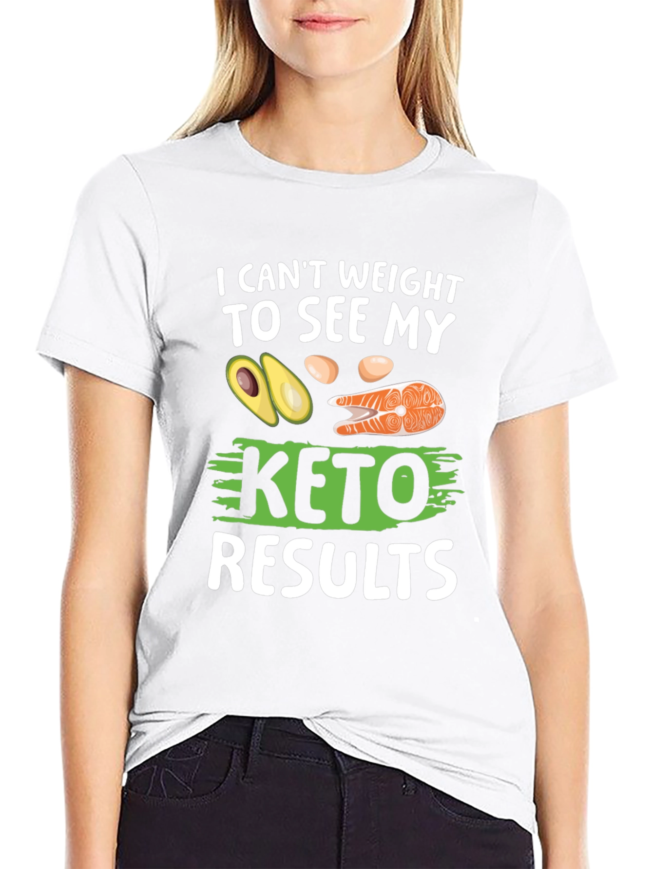 Black Keto Results T-Shirt - Funny Diet Tee view 9