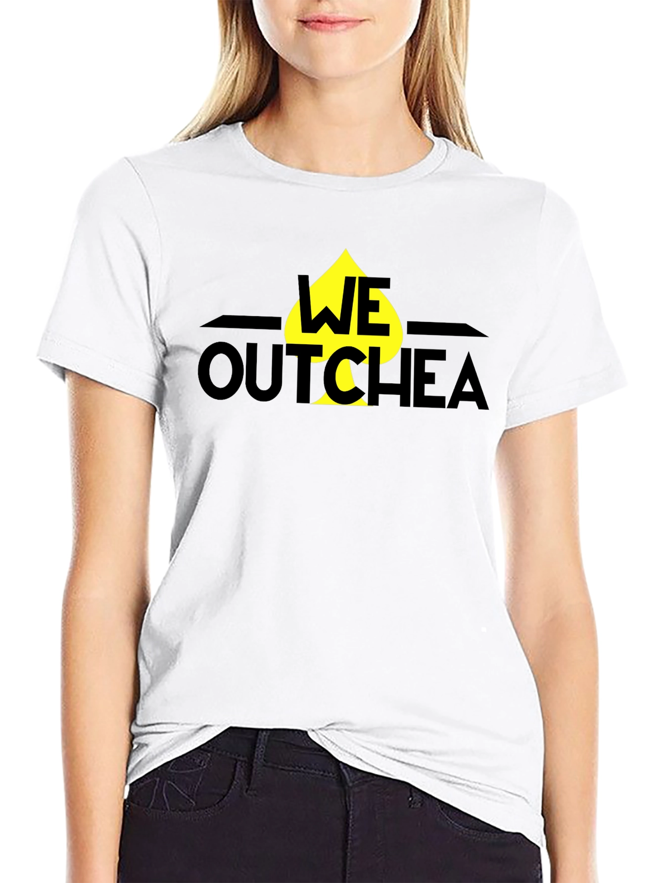 Black We Outchea Spade T-Shirt - Bold Graphic Tee view 9