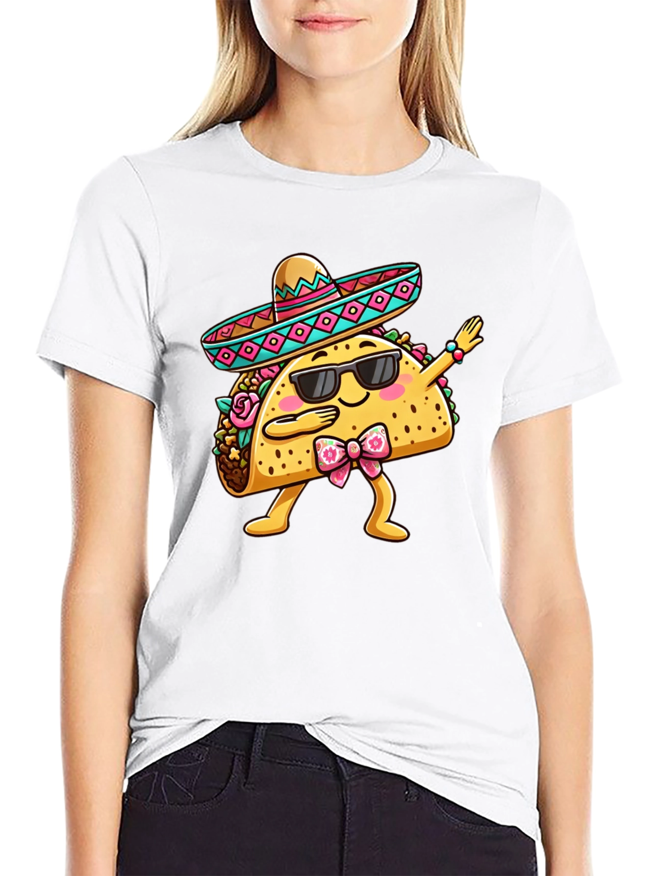 Black Dabbing Taco T-Shirt - Funny Cinco de Mayo Tee view 9