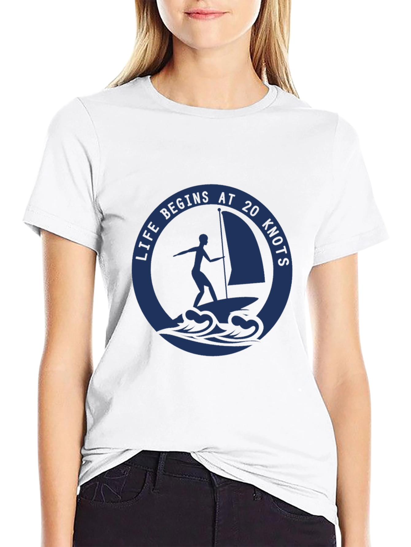 Black Life Begins at 20 Knots T-Shirt view 9