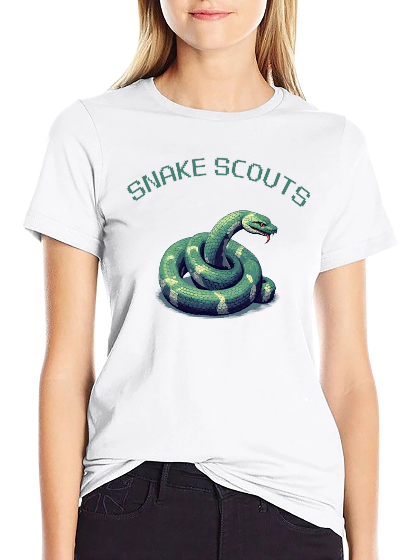 Black Snake Scouts Graphic T-Shirt - Black Cotton Tee view 9