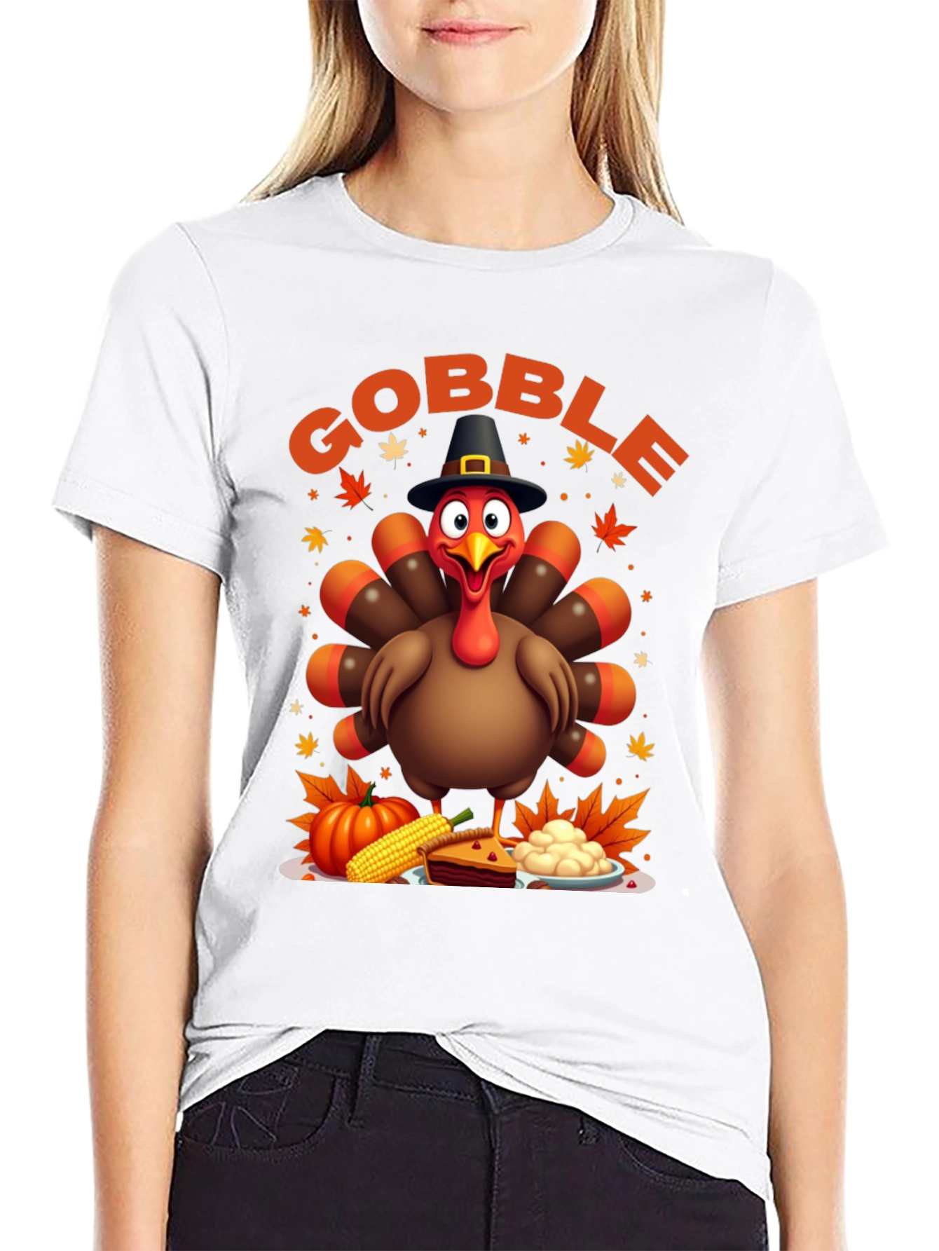 Black Gobble Thanksgiving T-Shirt view 9