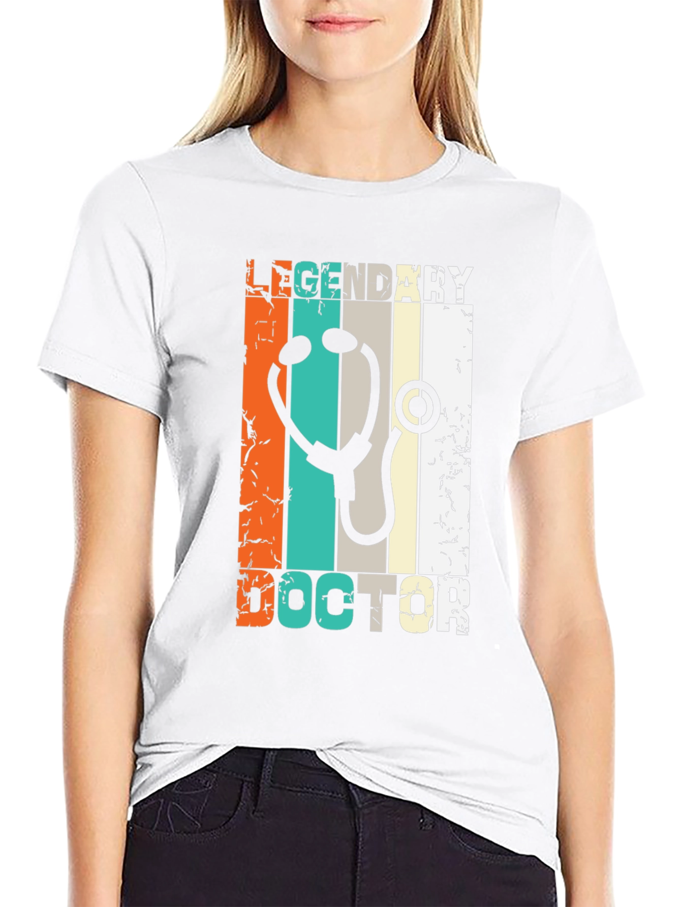 Black Legendary Doctor T-Shirt - Vintage Style view 9
