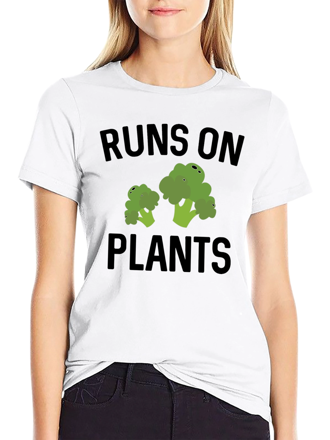 Black Runs on Plants Vegan T-Shirt view 9