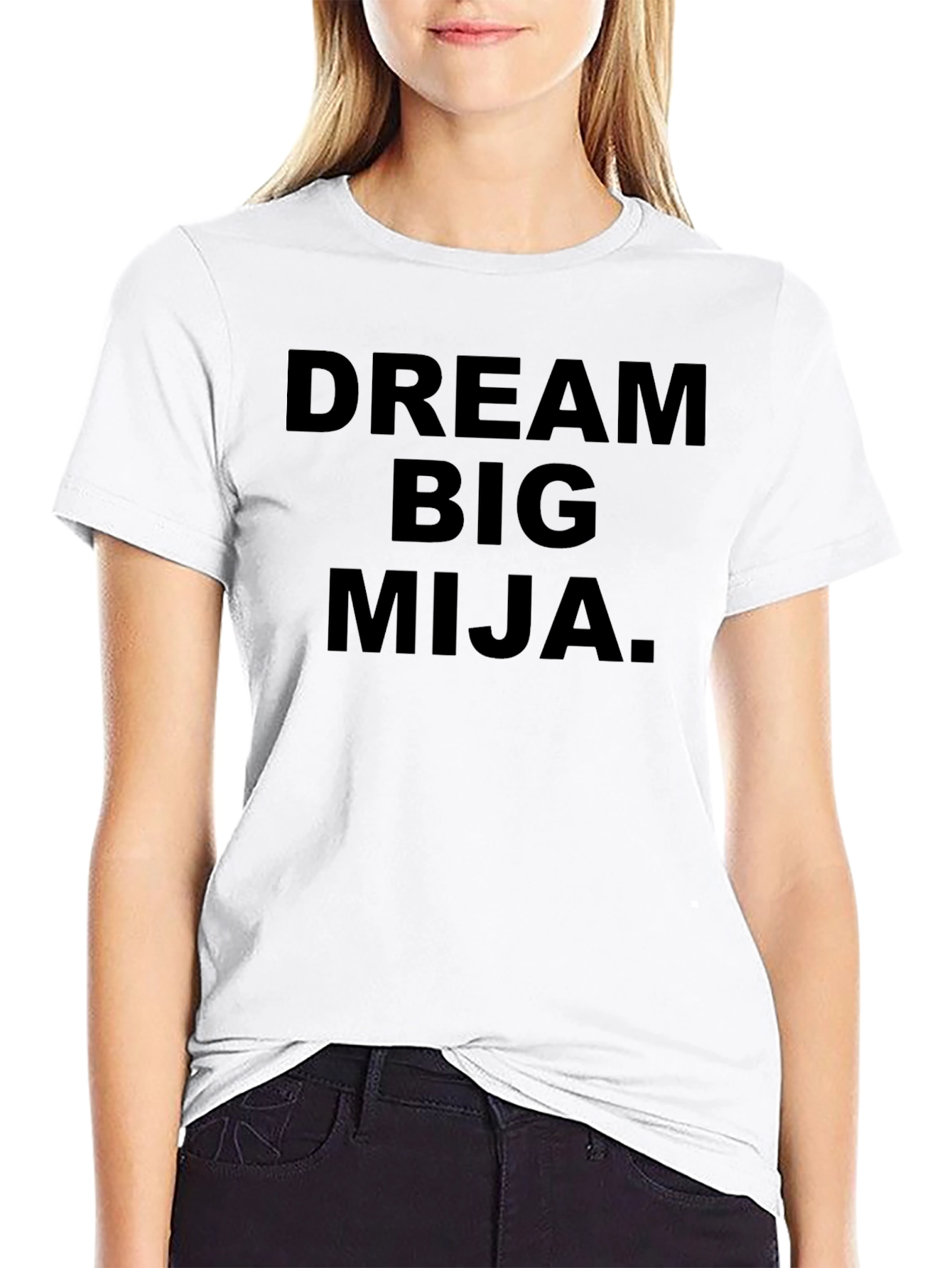 Black Dream Big Mija Graphic Tee - Inspirational Black T-Shirt view 9