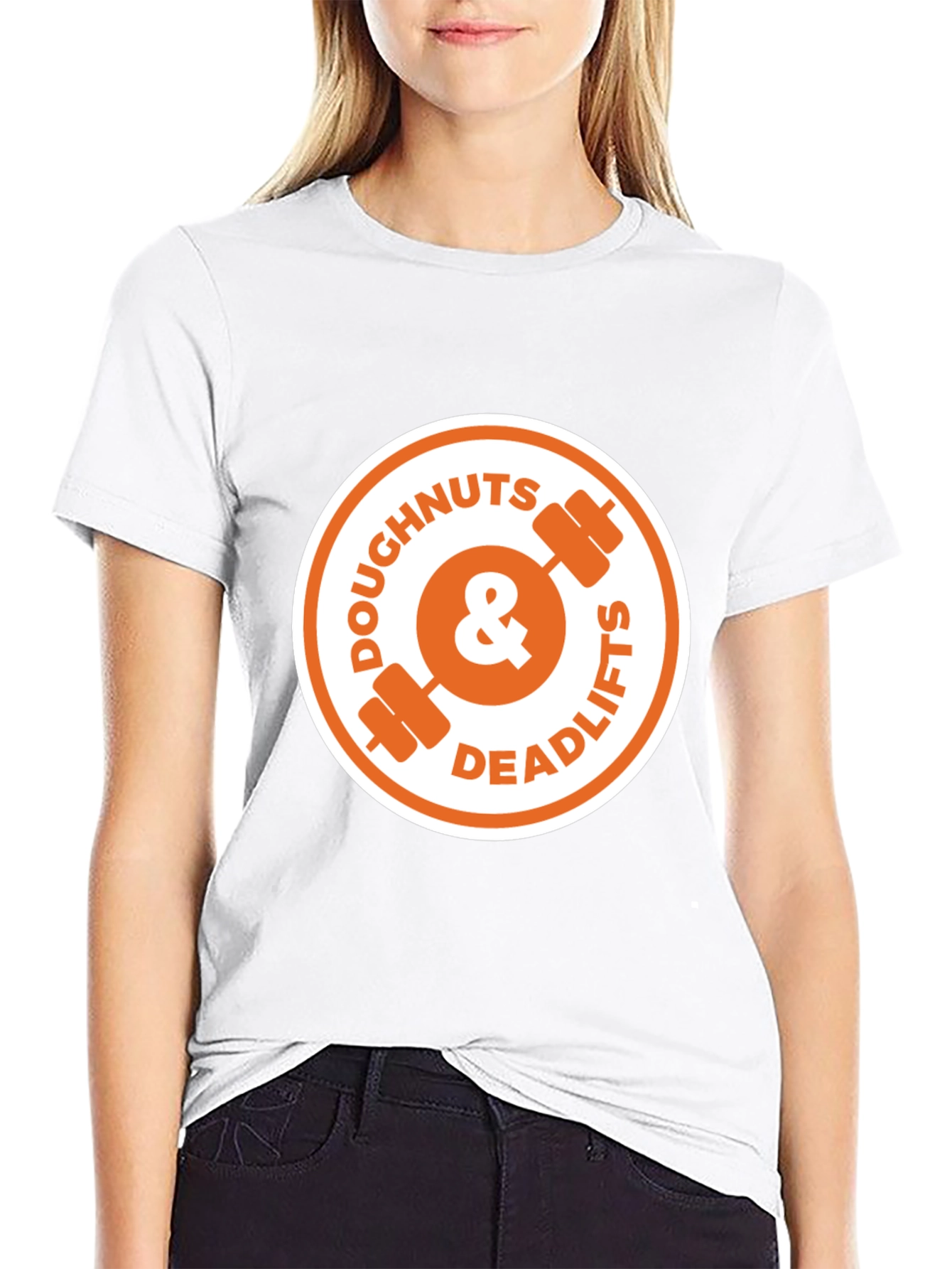 Black Doughnuts & Deadlifts Graphic Tee - Black view 9