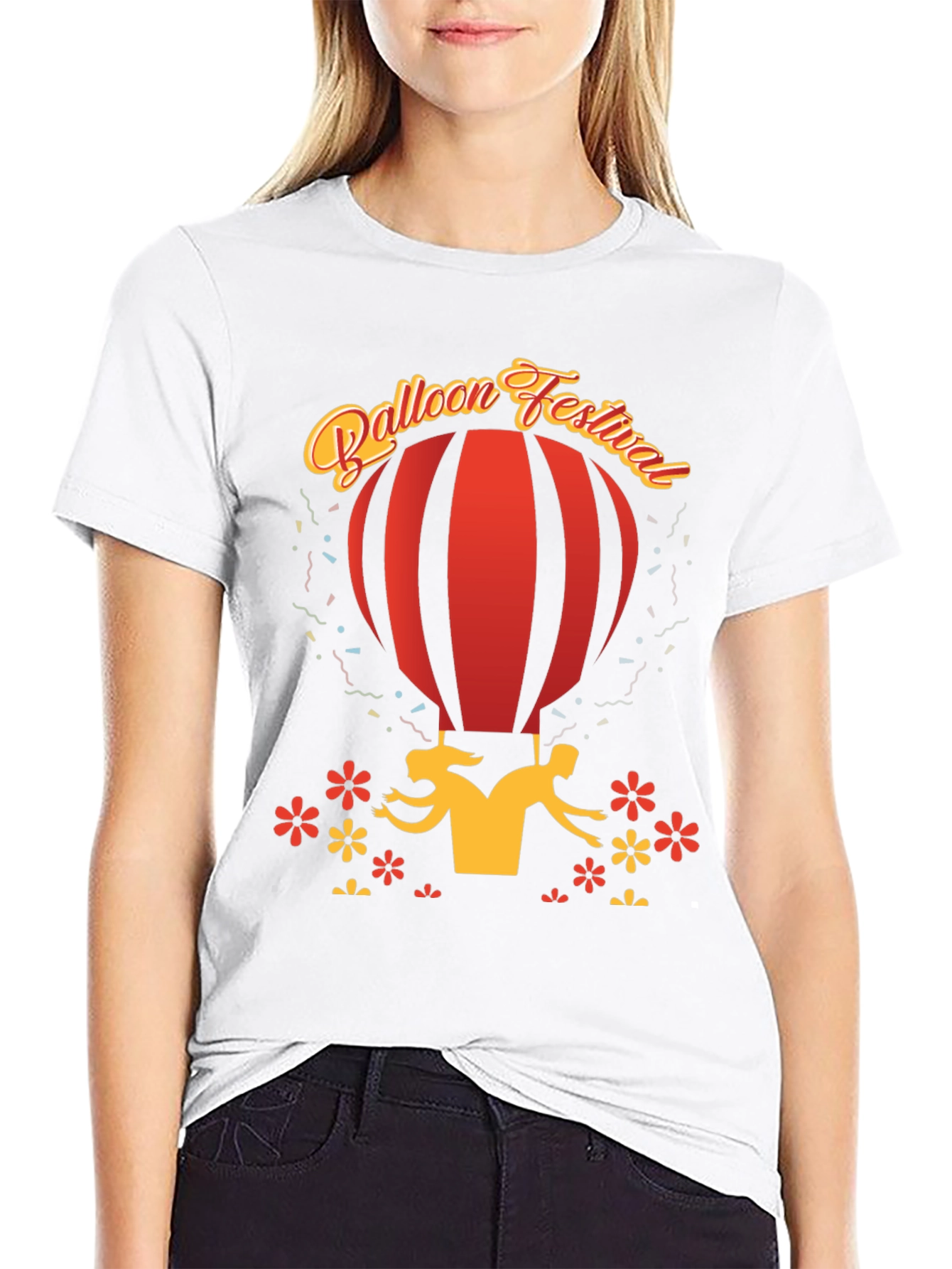 Black Balloon Festival Graphic Black T-Shirt view 9