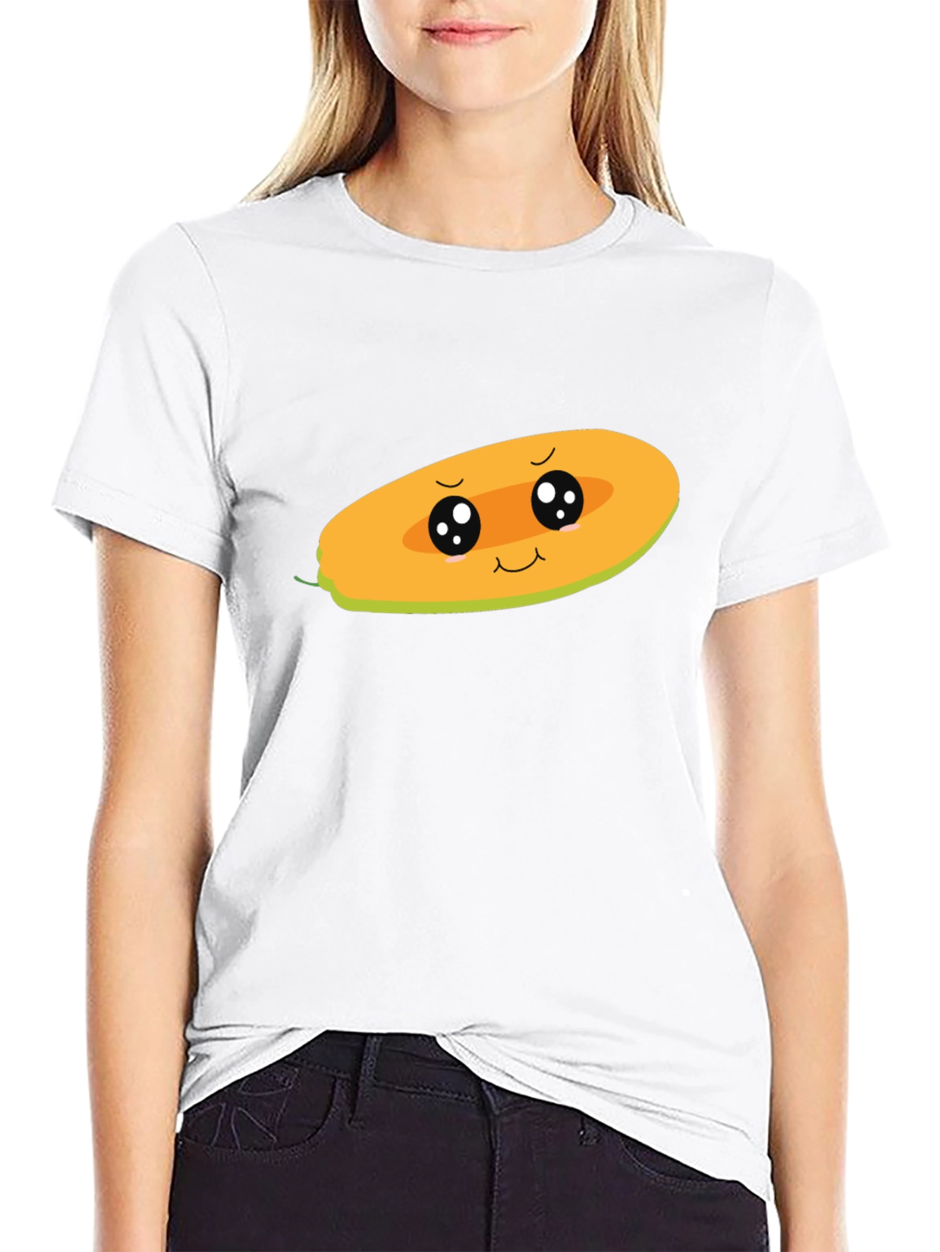 Black Kawaii Mango Graphic Tee - Cute Fruit Shirt view 9