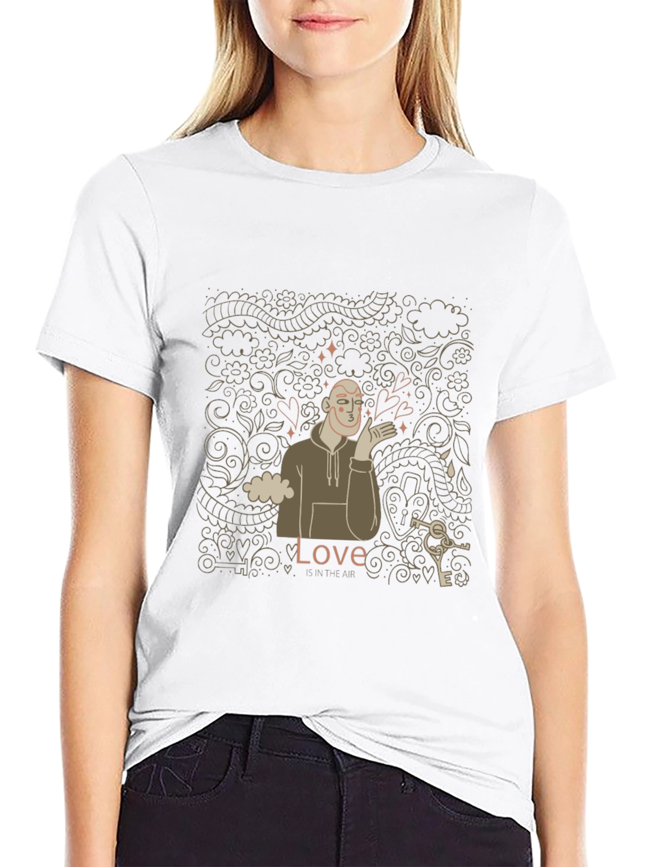 Black Love is in the Air Graphic T-Shirt view 9
