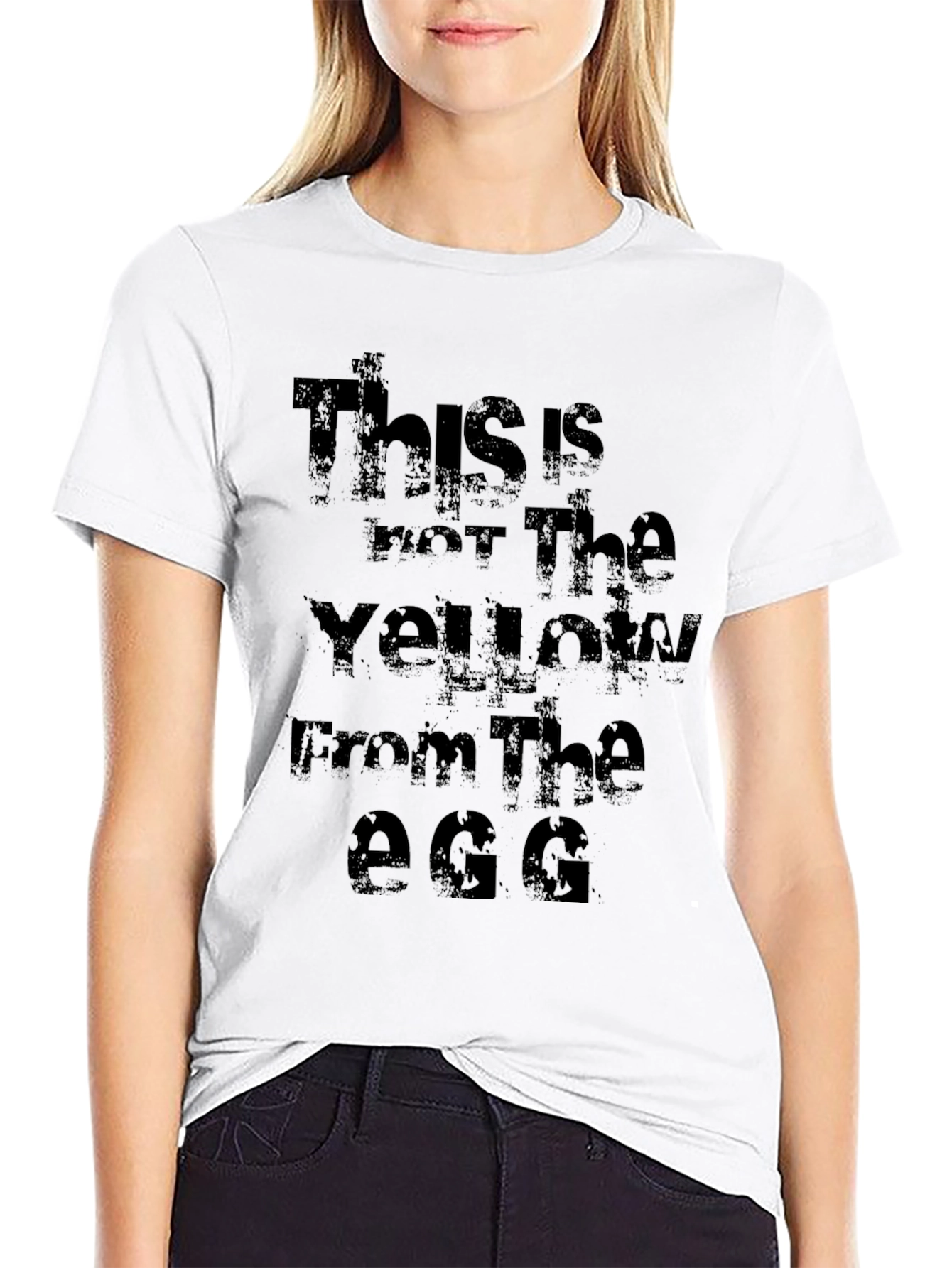Black Black T-Shirt: This Is Not The Yellow From The Egg view 9