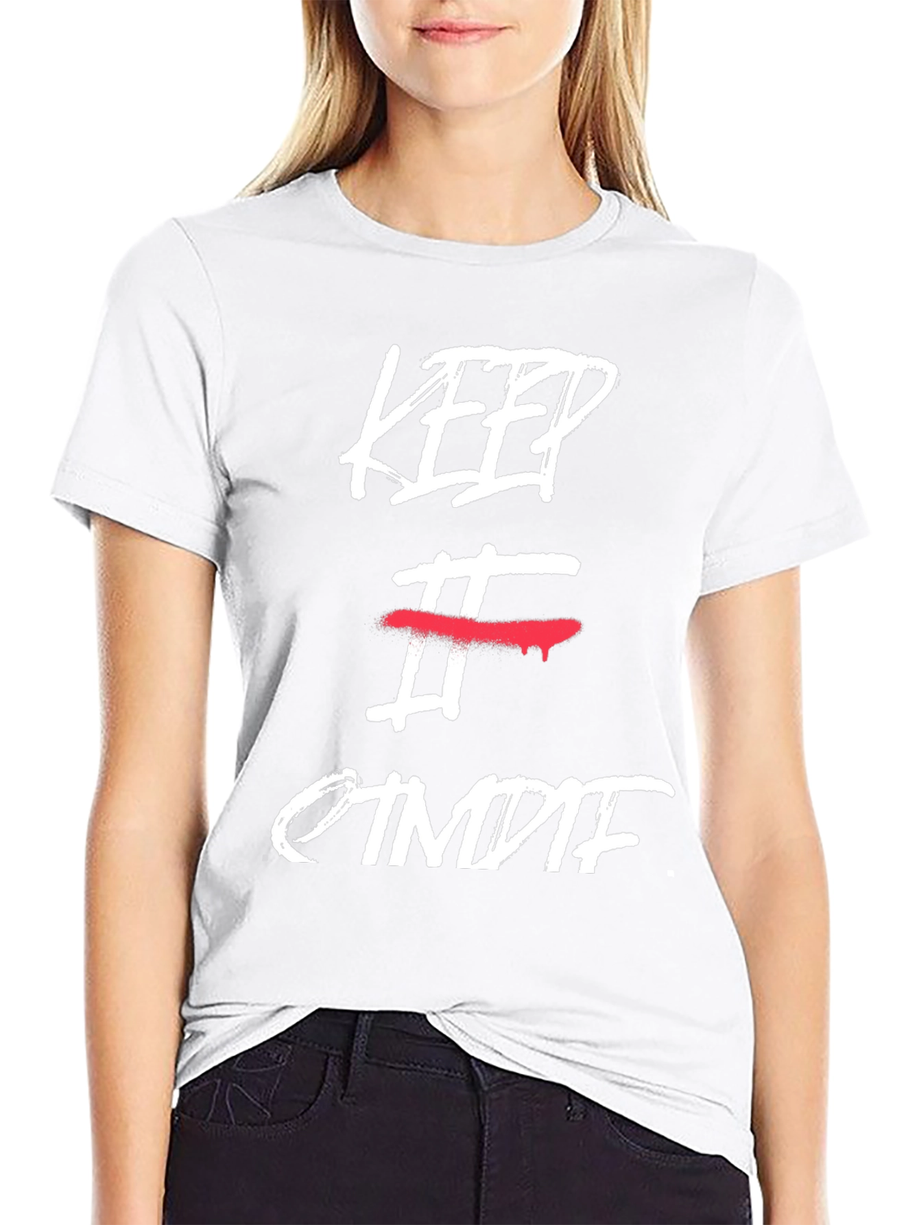 Black Keep It OTMDF T-Shirt - Stylish Graphic Tee view 9