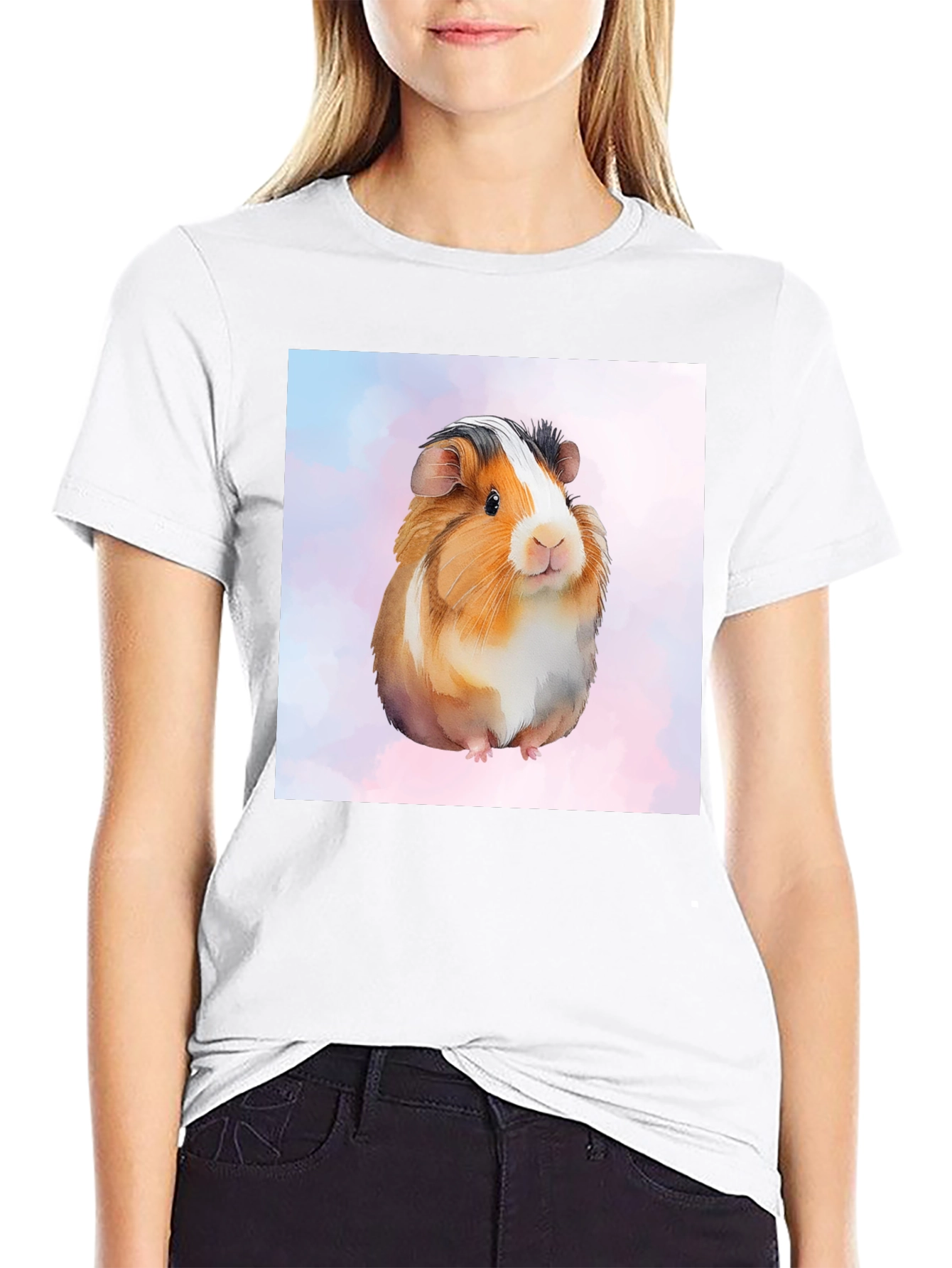 Black Guinea Pig Graphic Tee - Cute Pet Lover's Shirt view 9