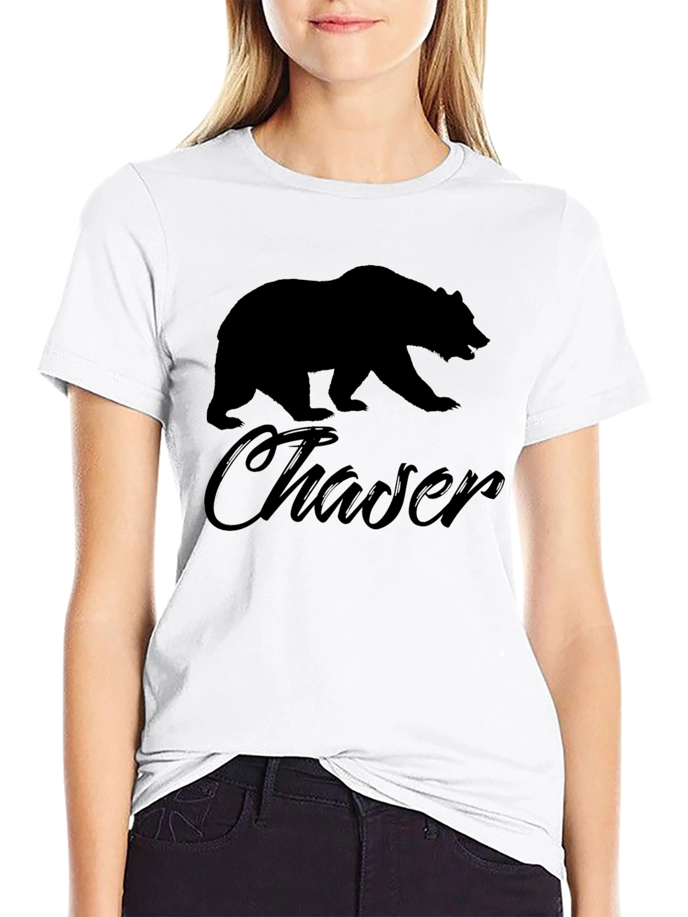 Black Bear Chaser Black T-Shirt for Men view 9