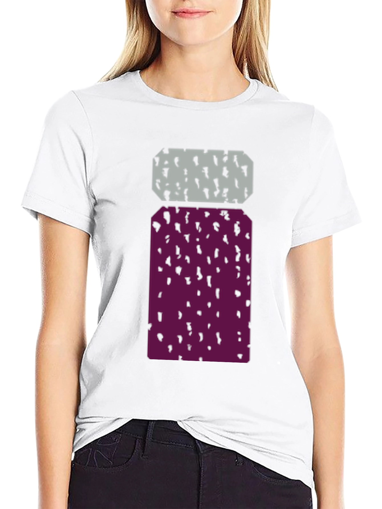 Black Abstract Patterned T-Shirt view 9