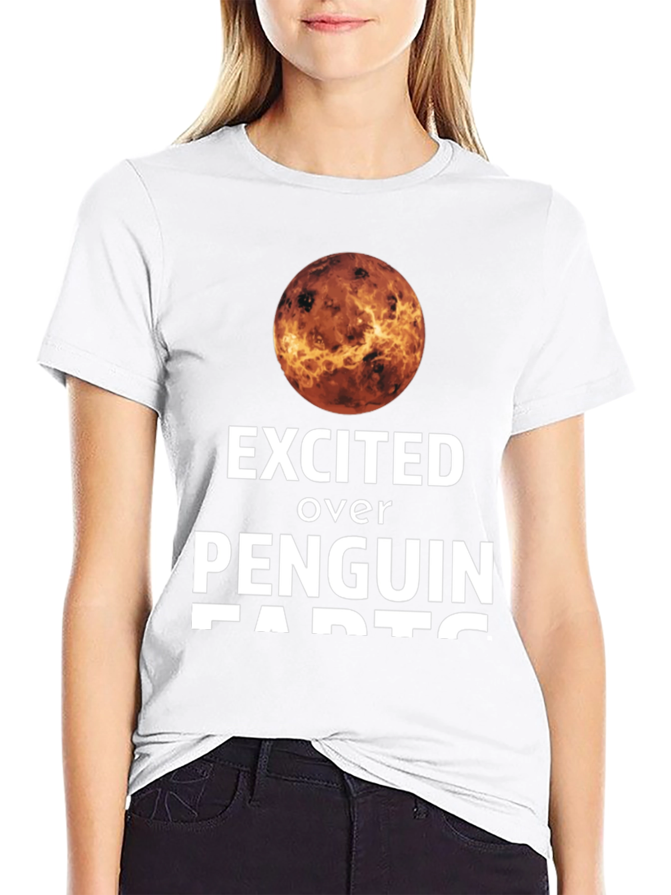 Black Excited Over Penguin Farts T-Shirt view 9