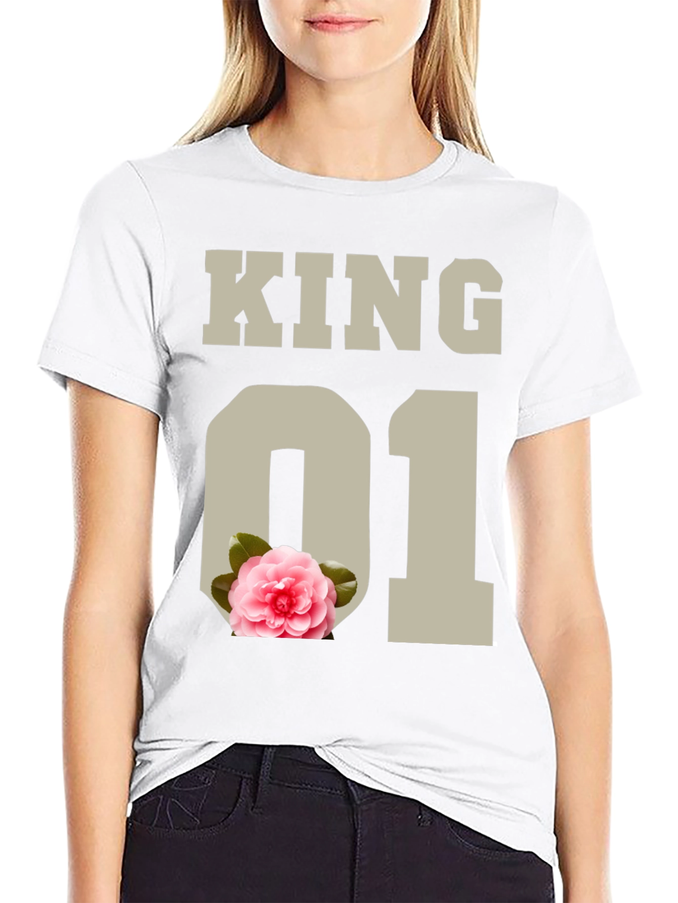 Black King 01 Floral Graphic Tee view 9