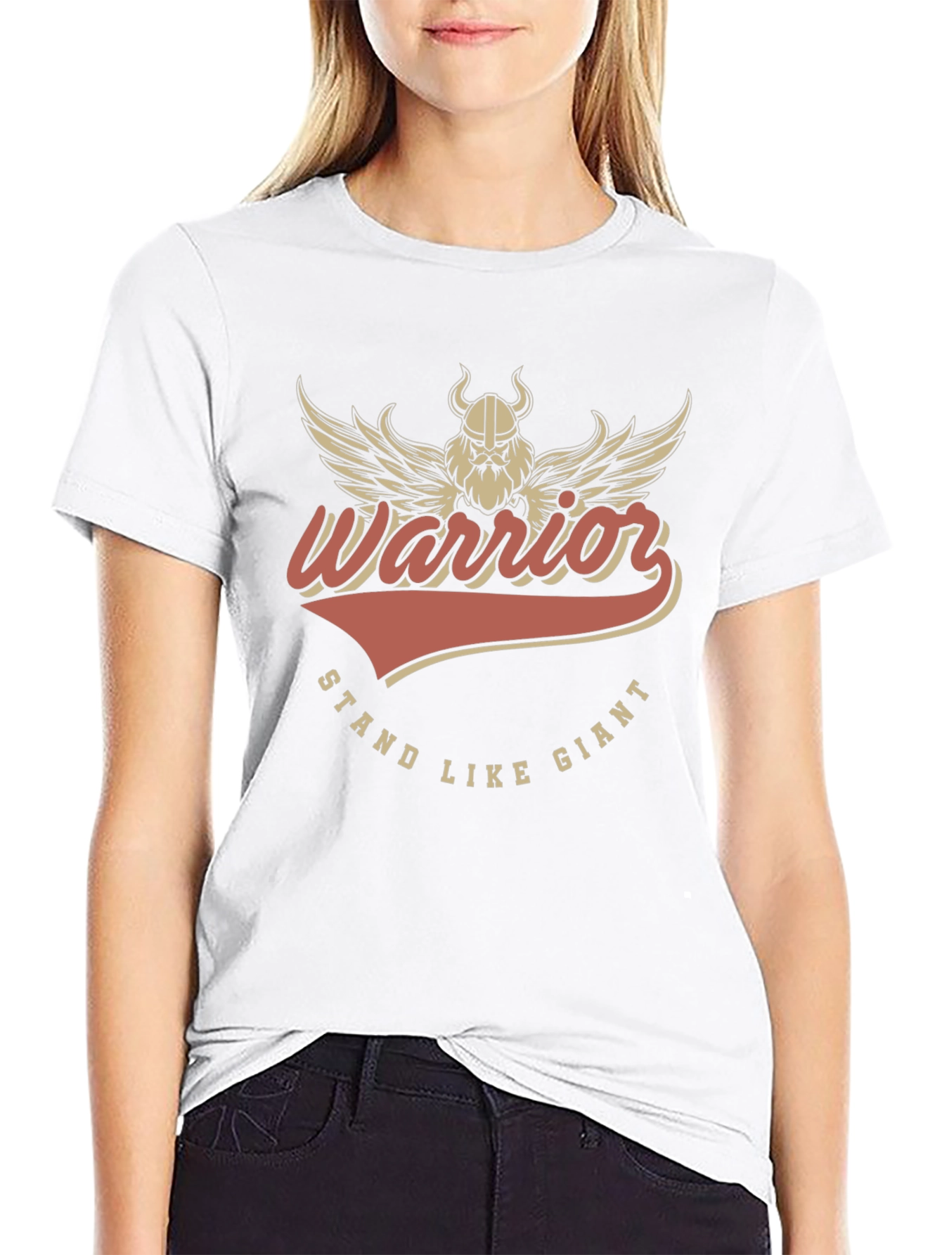Black Warrior Stand Like Giant Graphic T-Shirt view 9