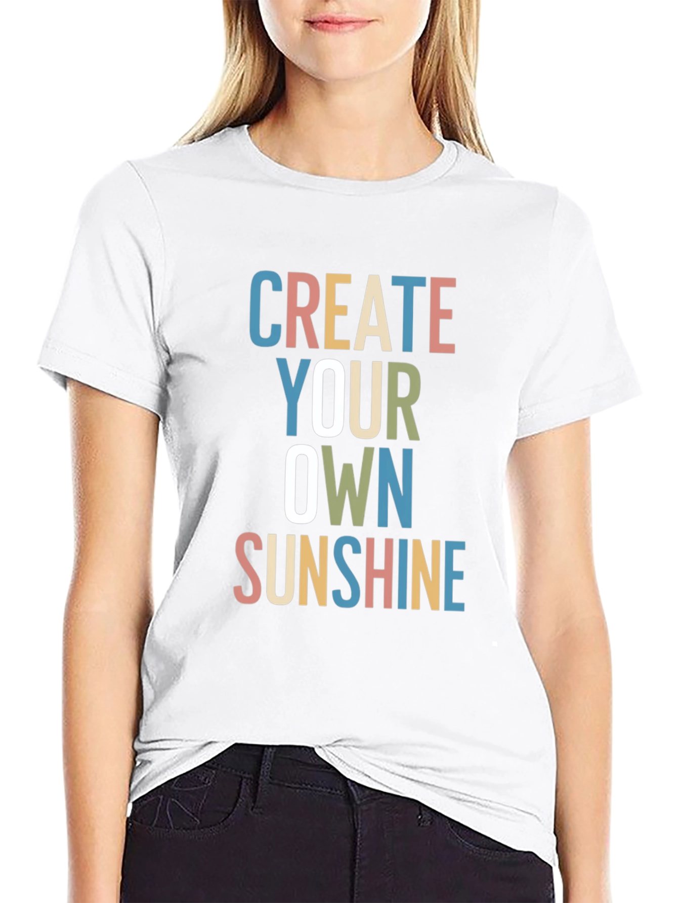 Black Create Your Own Sunshine Graphic Tee view 9